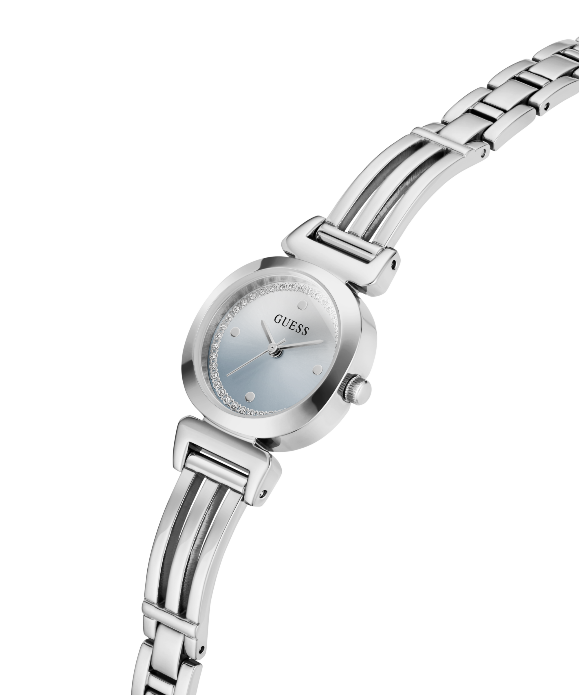 Guess Quarzuhr »CECELIA« Armbanduhr, Damenuhr, Edelstahlarmband, analog