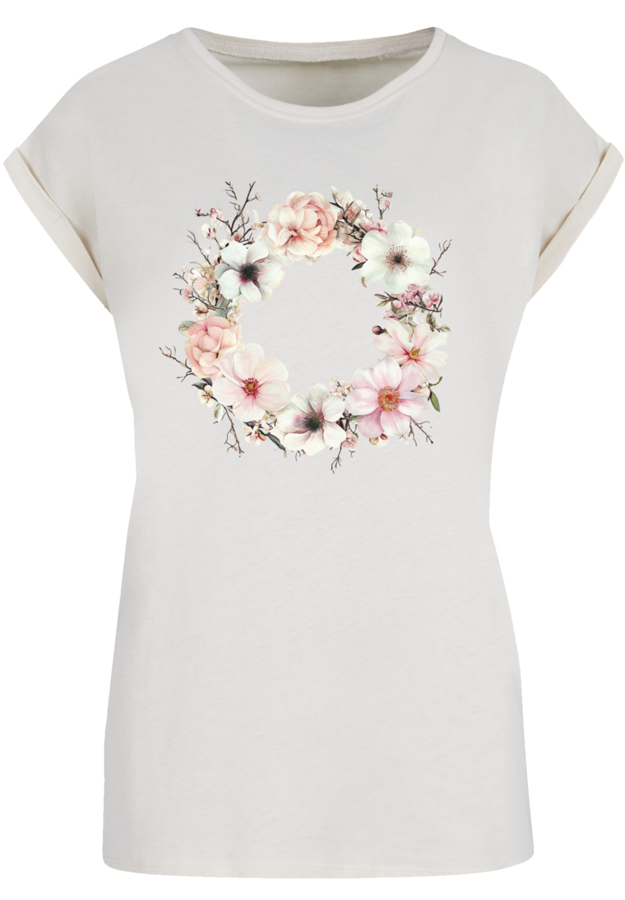 F4NT4STIC T-Shirt »Rosa Blumenkranz«, Premium Qualität