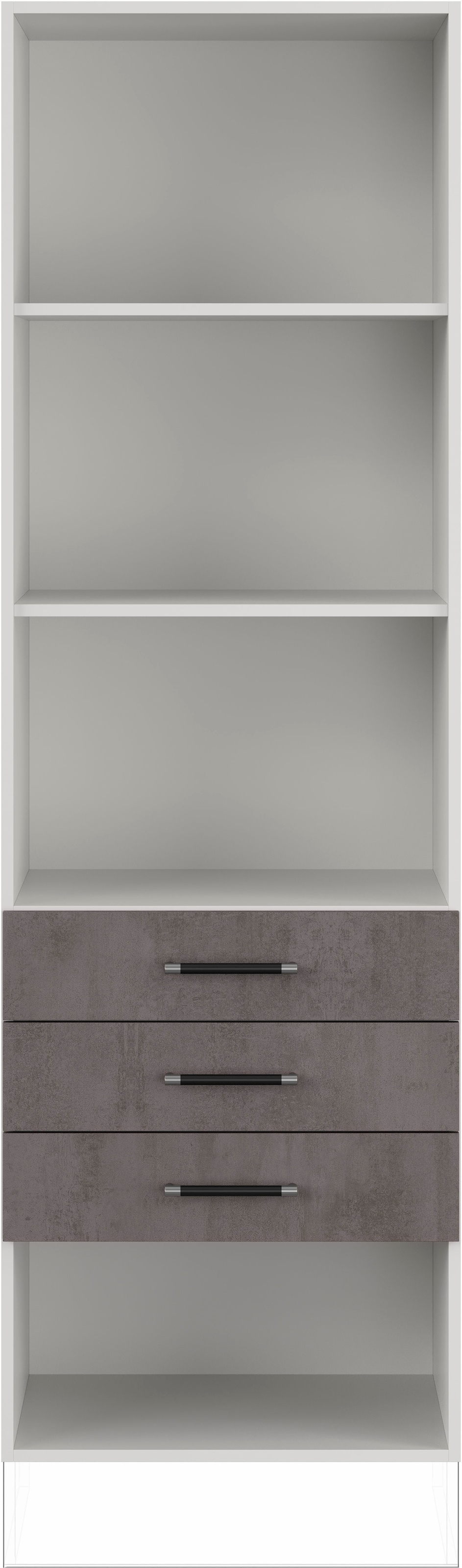IMPULS KÜCHEN Seitenschrank »"Prag", Breite/Höhe: 60/190,7 cm, mit Soft-Close«, vormontiert, mit Schubkästen, mit verstellbaren Fachböden