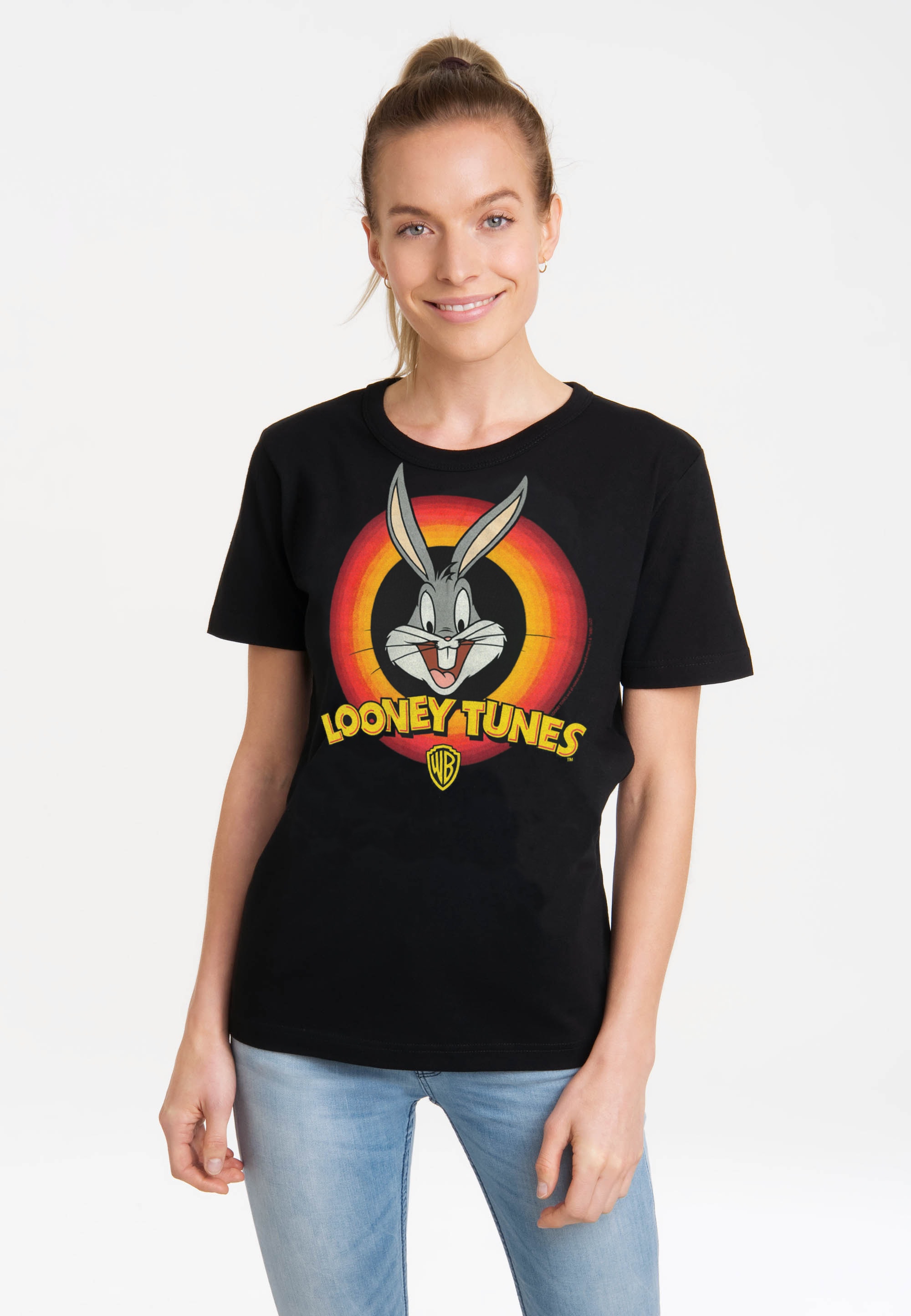 LOGOSHIRT T-Shirt "Looney Tunes – Bugs Bunny Logo", mit coolem Logo-Print günstig online kaufen