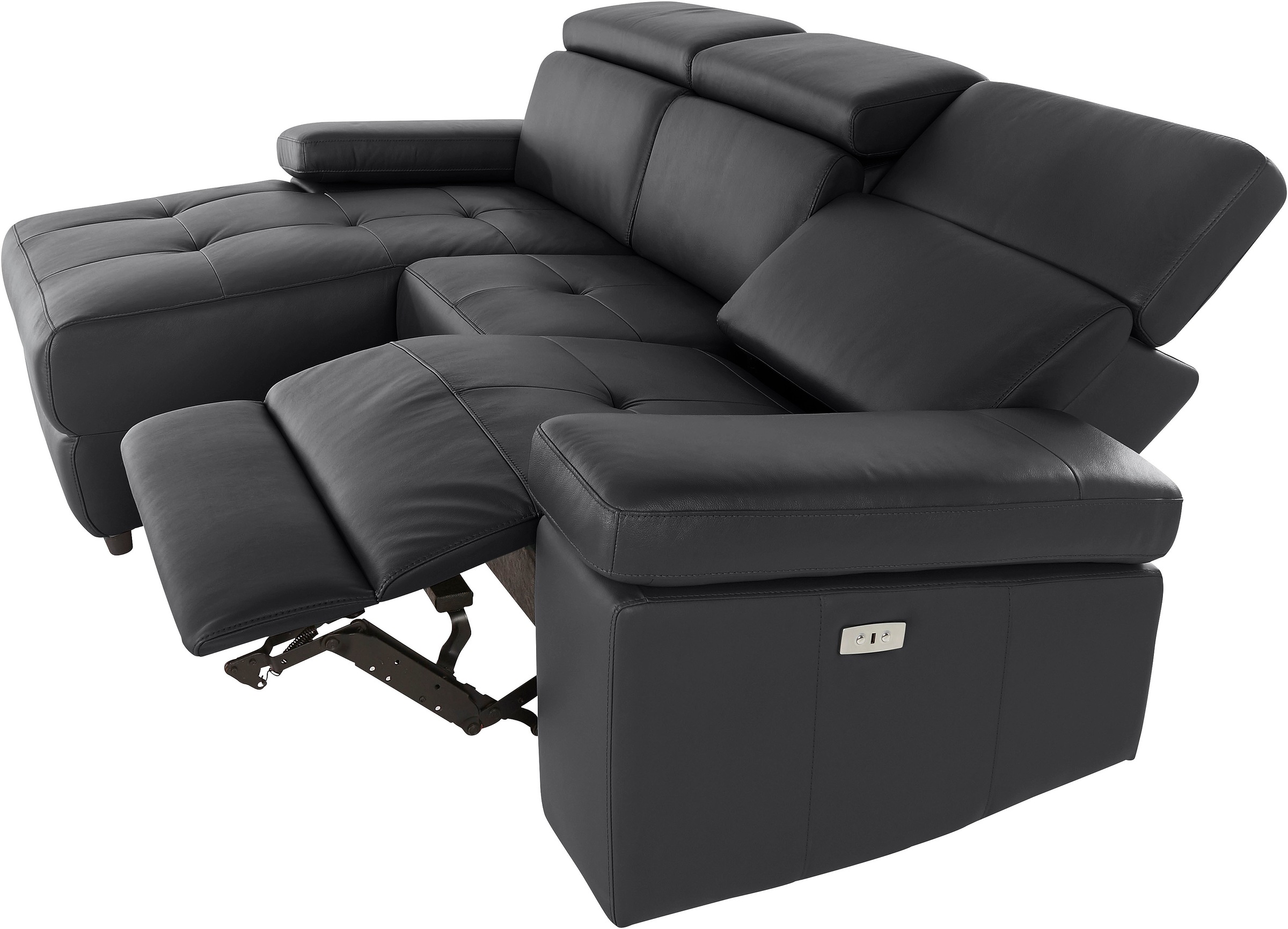 Places of Style Ecksofa »Kilado, L-Form,«, mit Relaxfunktion, verstellbarer Armlehne, Kopfteilverstellung
