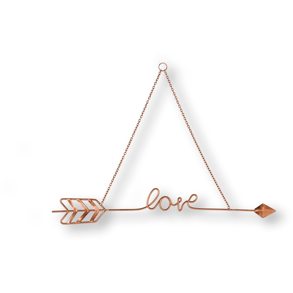 Art for the home Metallbild »Love Story - Rosé Gold«