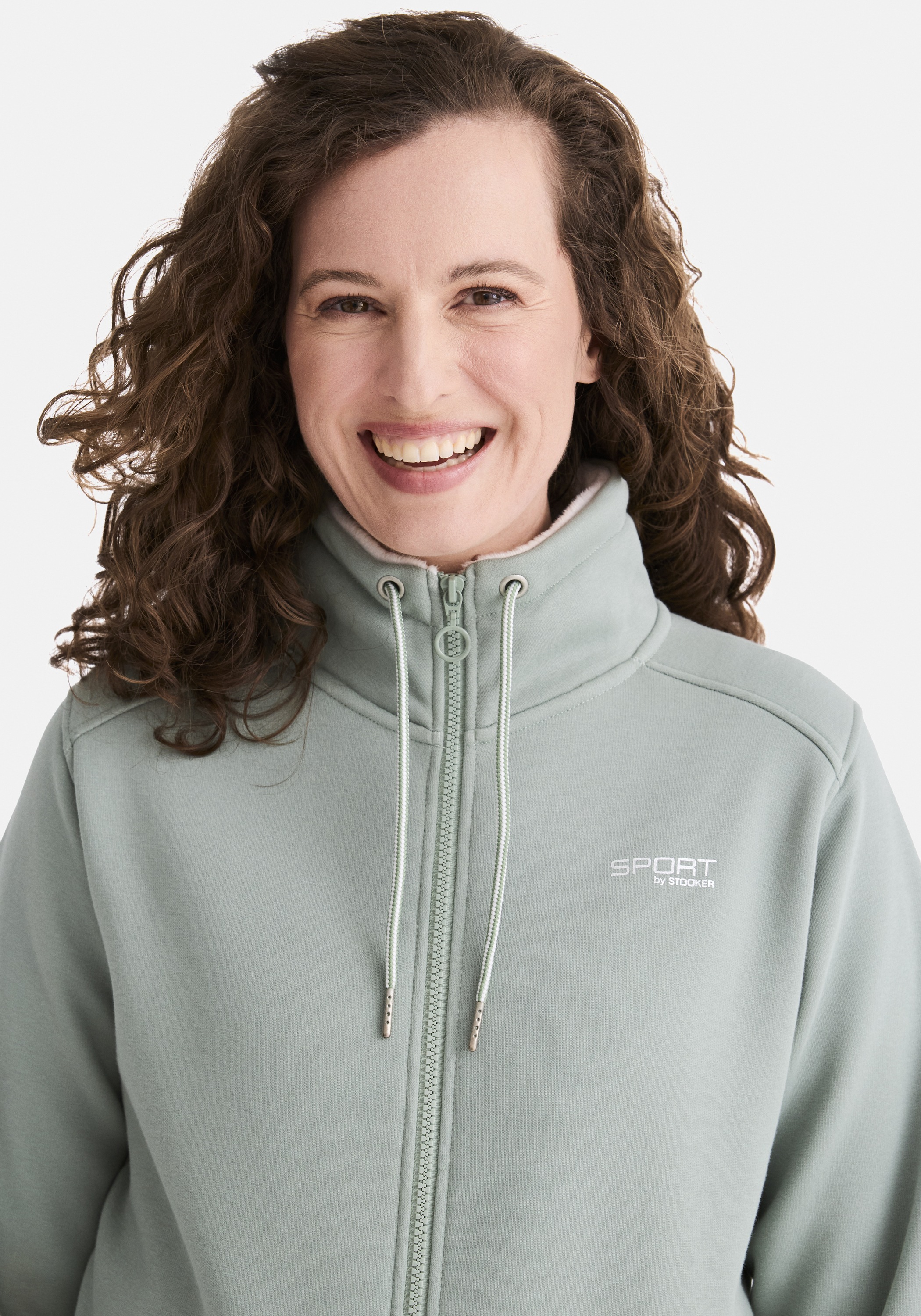 Thumbnail - STOOKER WOMEN Sweatjacke "JANE mit Stehkragen Sweatjacke" Sweatjacke Regular Fit Moderner Casual-Look für Damen