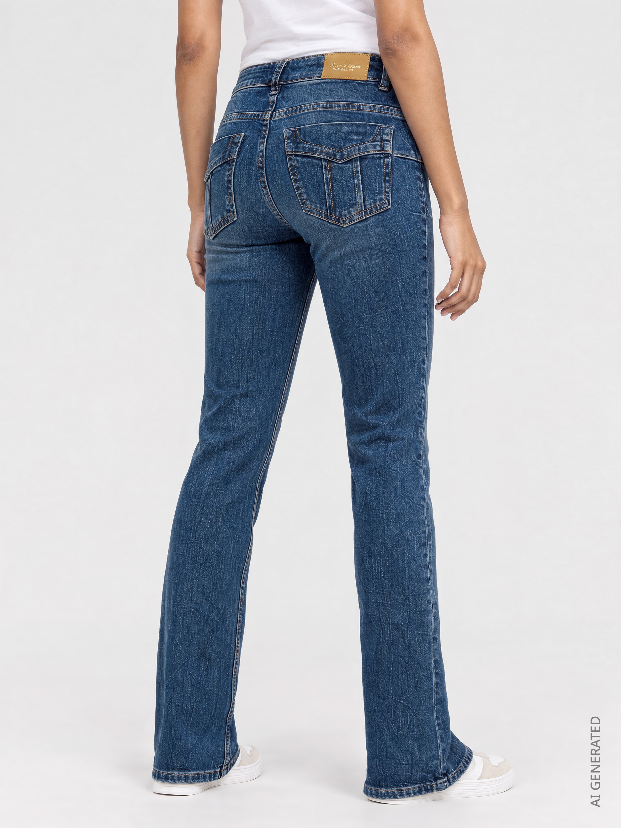 SOCCX Slim-fit-Jeans mit hoher Leibhöhe