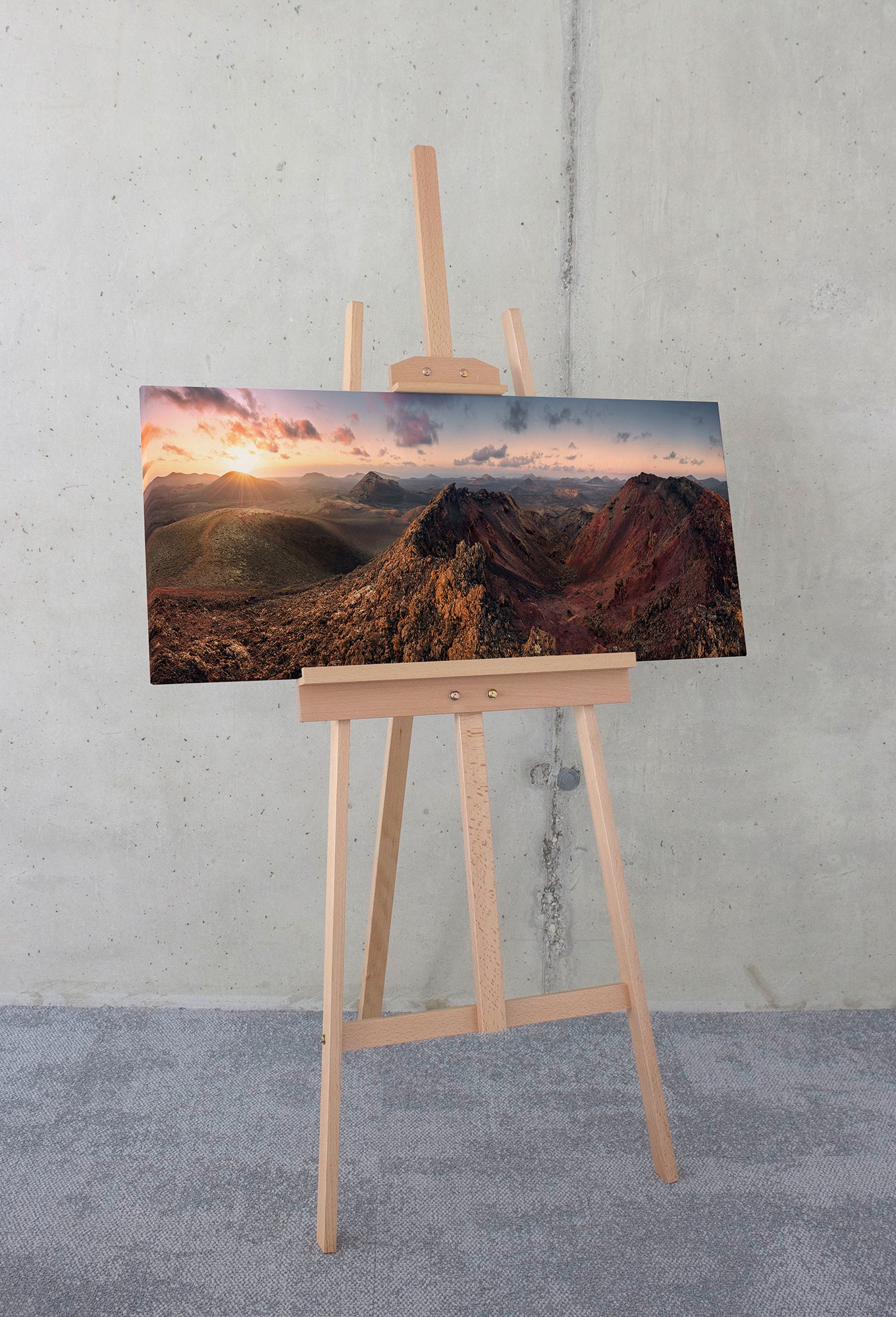 Thumbnail - Komar Leinwandbild "Primeval Days - Größe 90 x 40 cm" Baum  Berge  Blumen  Blätter  Foto  Jahreszeiten  Landschaft  Meer...