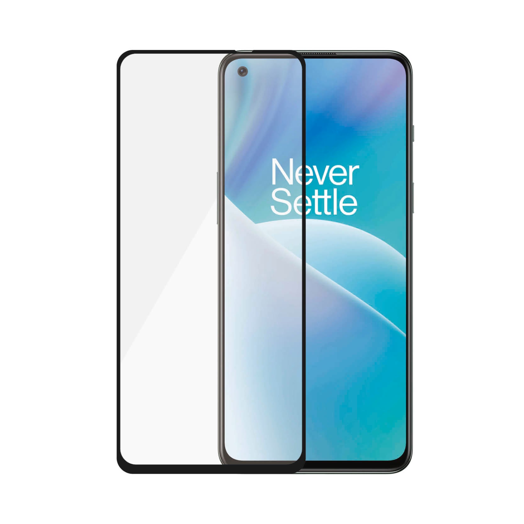 PanzerGlass Displayschutzglas »Edge-to-Edge Design Screen Protection«, für OnePlus Nord 2T 5G, Displayschutzfolie, Schutzfolie, Bildschirmschutz, kratz- & stoßfest