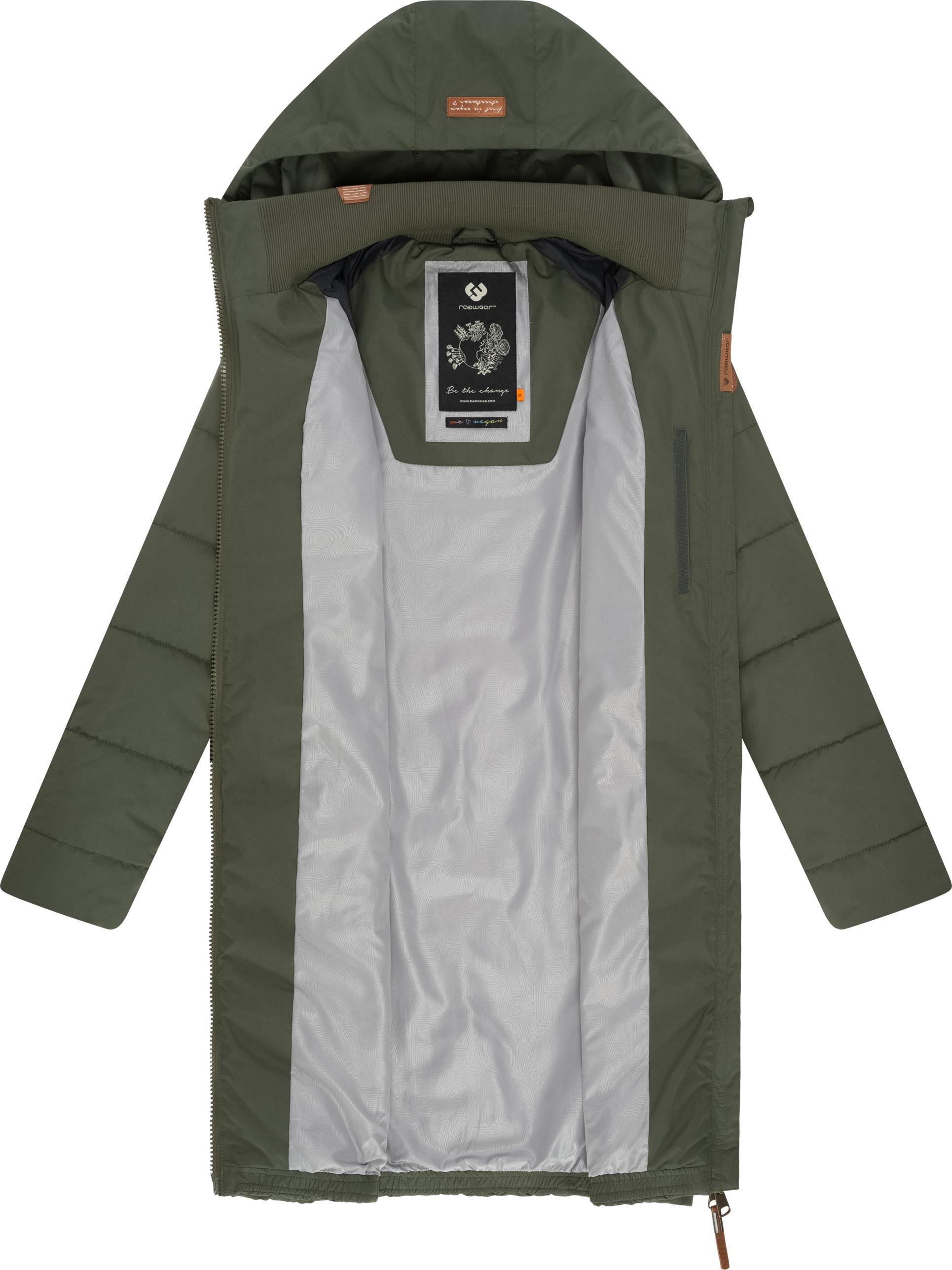 Ragwear Steppmantel »Dizzie Coat«, stylischer, gesteppter Winterparka mit gefütterter Kapuze