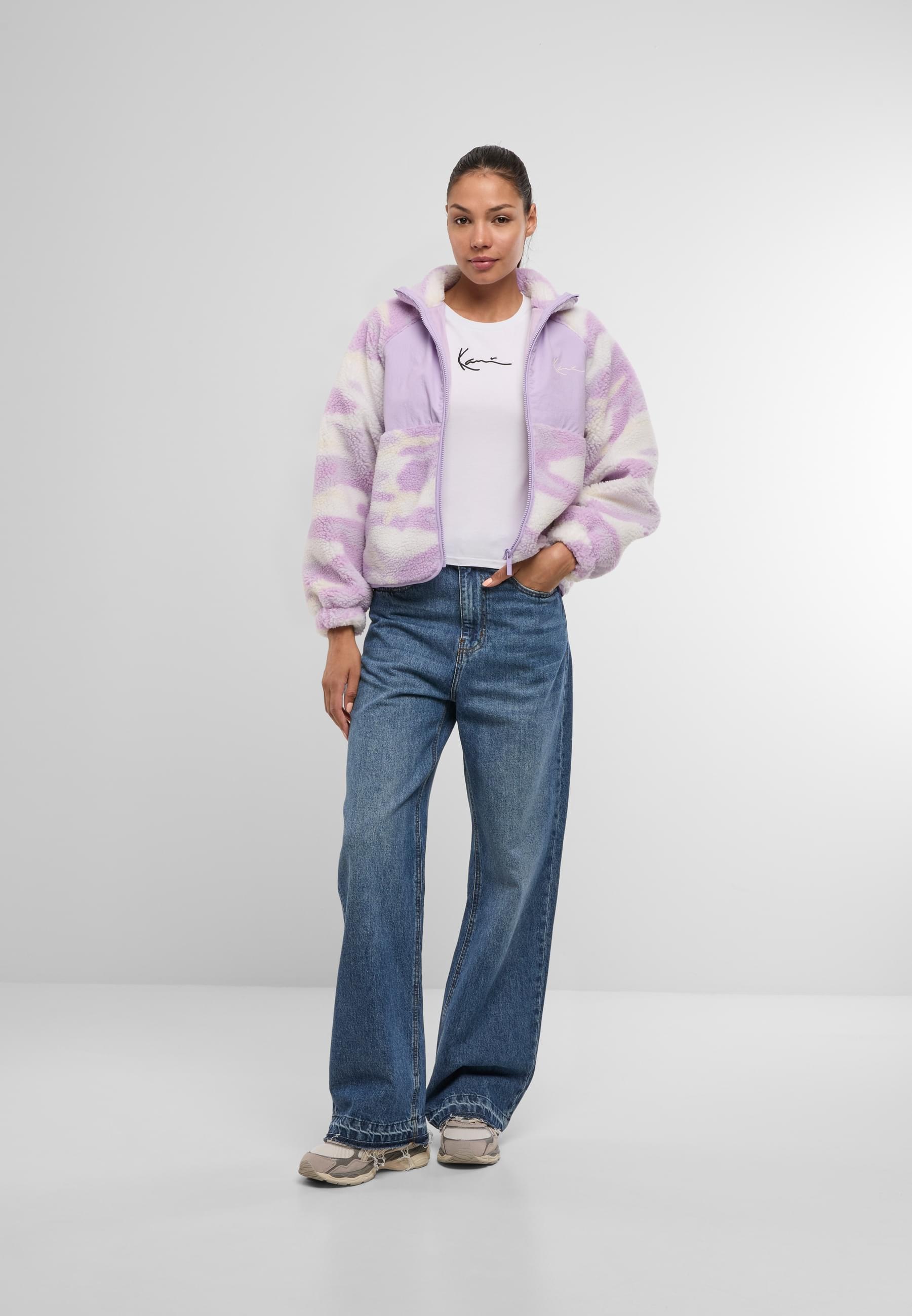 Karl Kani Trainingsjacke »Karl Kani Chest Signature Teddy Block Trackjacket«, (1 St.), ohne Kapuze