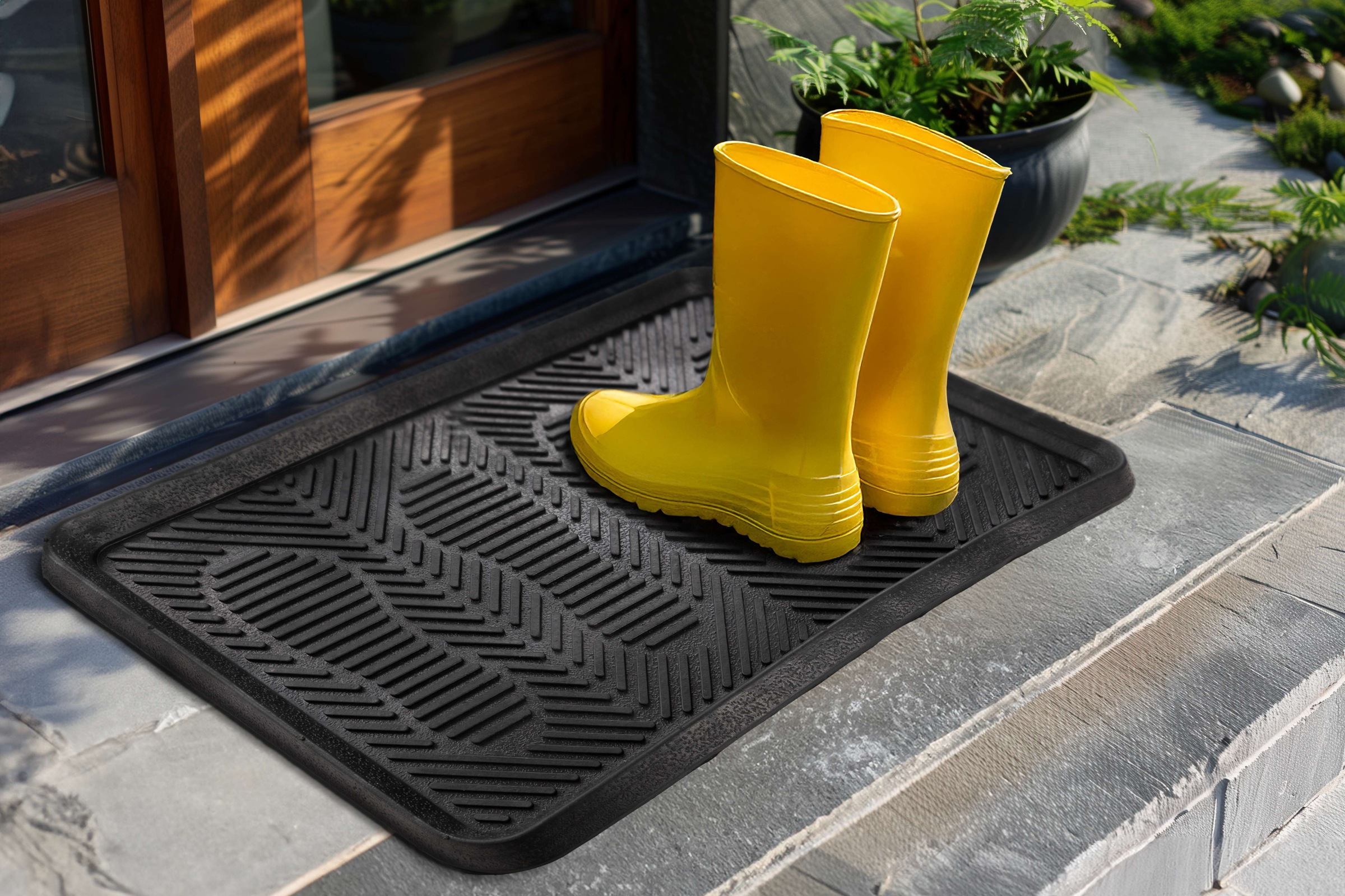 Kayoom Fußmatte "First Step 125" rechteckig 28 mm Höhe Türmatte, Eingang, S günstig online kaufen