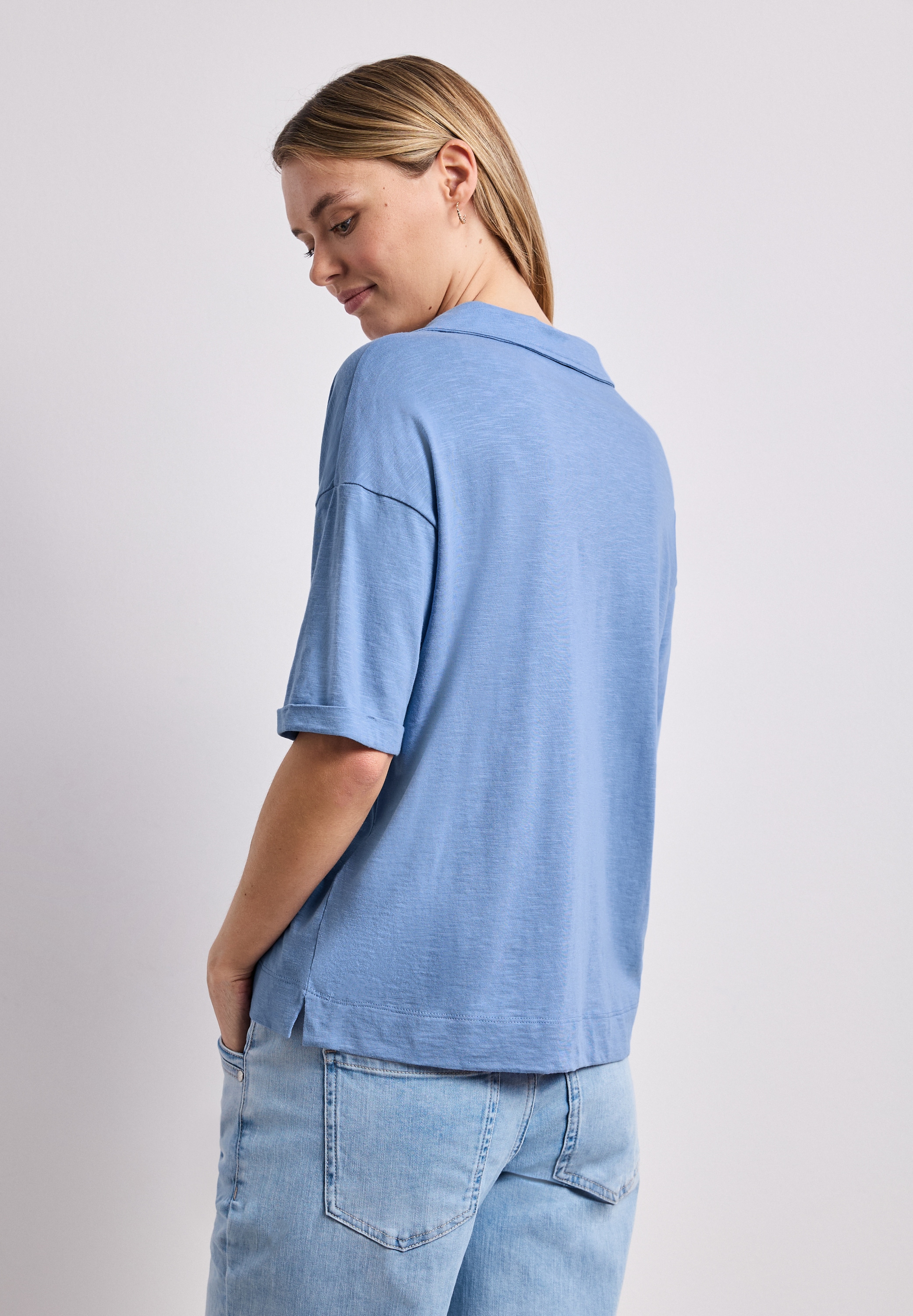 STREET ONE Poloshirt im soften Baumwoll-Mix