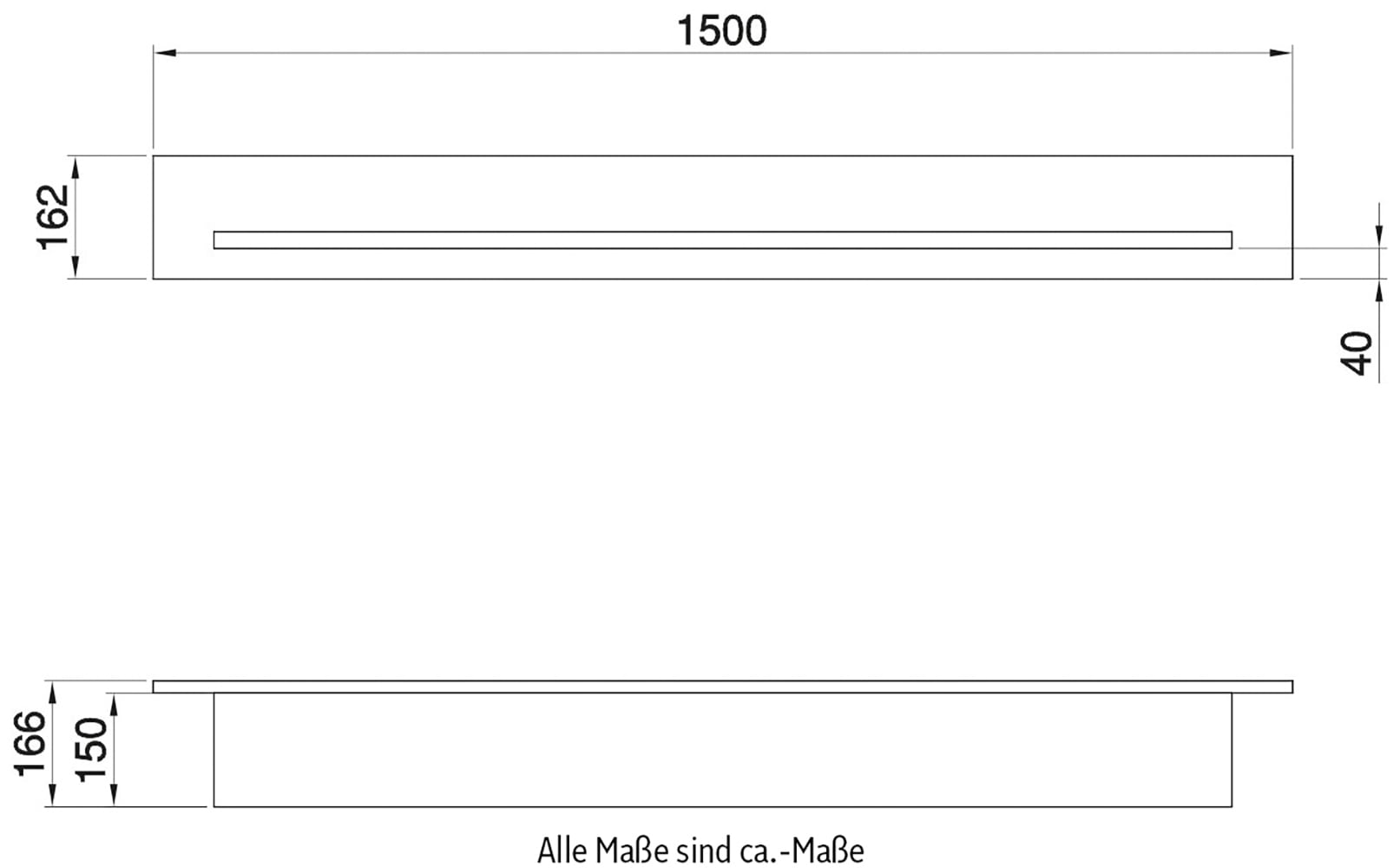 Home affaire Wandboard »Stranda, Wandregal im Scandi-Style, Wandhalter mit Ablagefläche«, vielseitig einsetzbares Hängeregal, in zwei Farben & Größen verfügbar