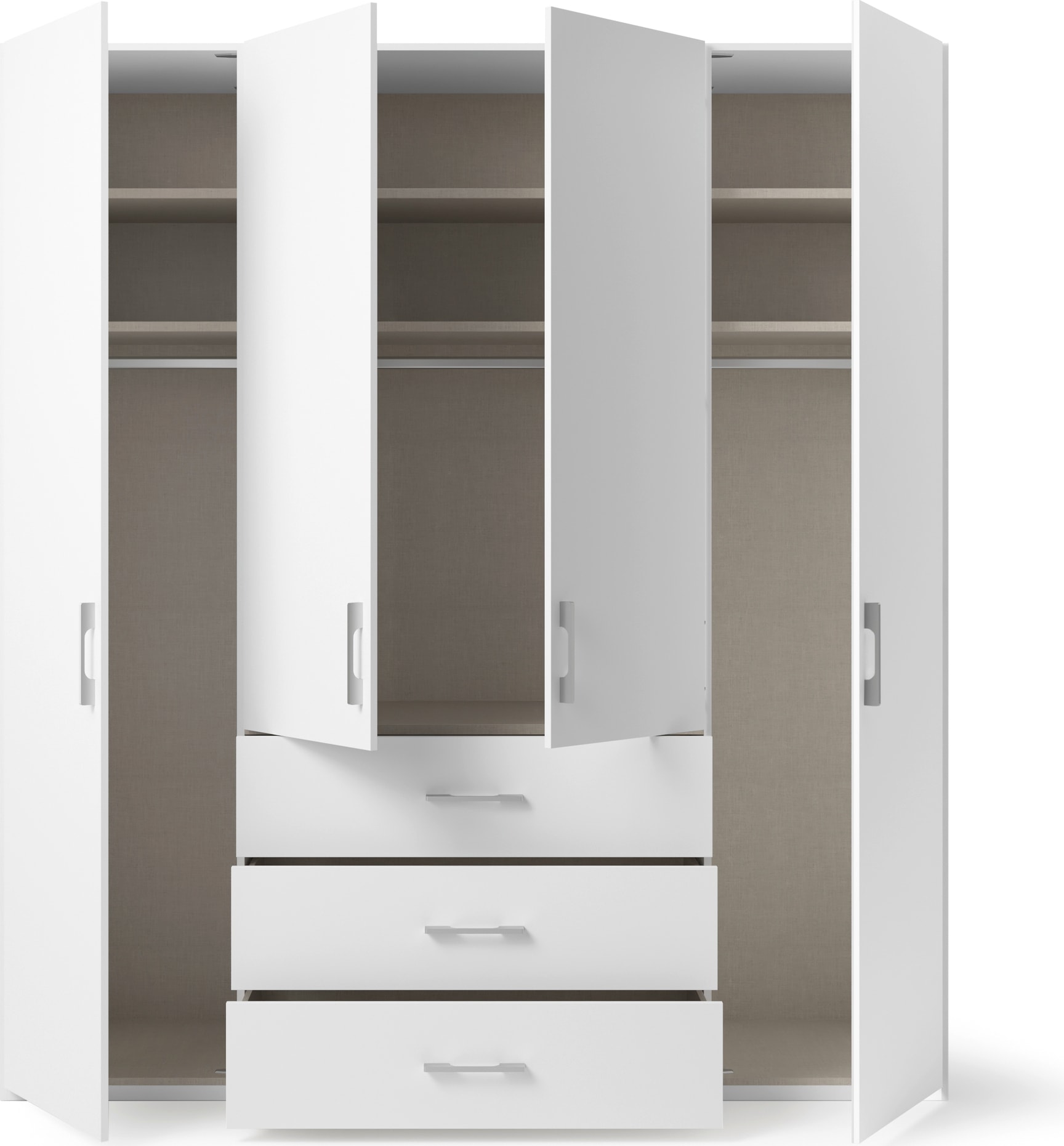 set one by Musterring Drehtürenschrank »Henderson« mit 3 Schubladen, inkl. Fachböden und Kleiderstangen