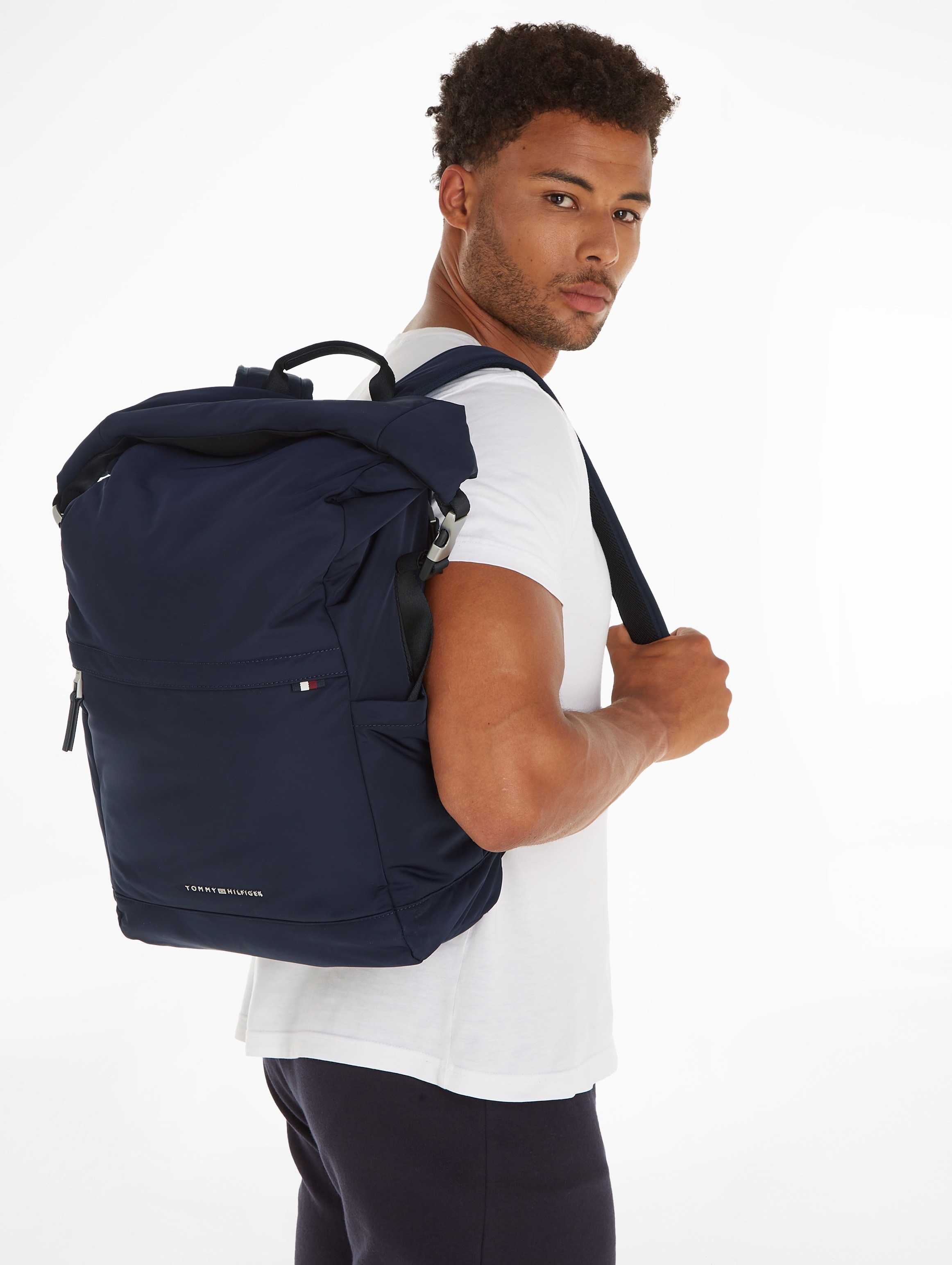 Tommy Hilfiger Cityrucksack »TH SIGNATURE ROLLTOP BACKPACK«