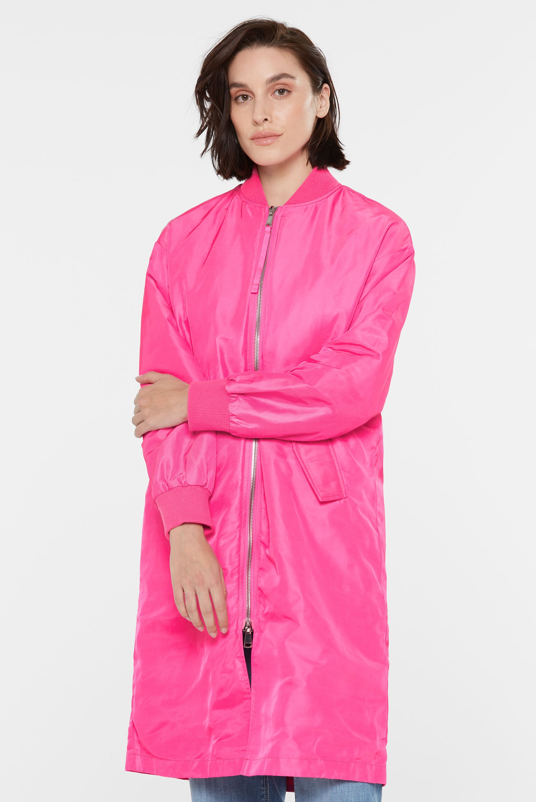 SENSES.THE LABEL Langjacke, ohne Kapuze, mit Two-Way-Zipper