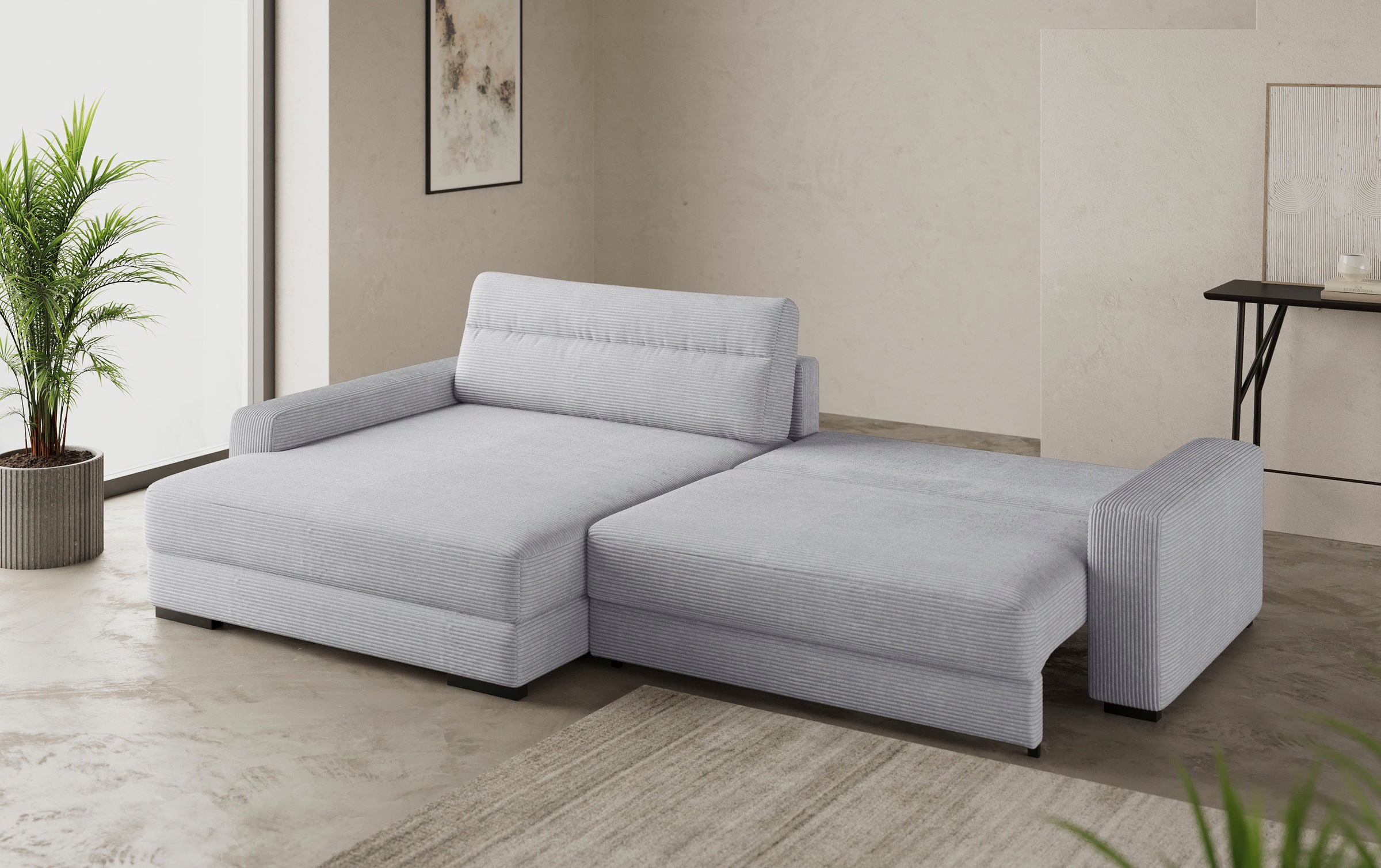 Mr. Couch Ecksofa »Marcello DuraFlex L-Form«, EasyBett, Bettkasten, Kaltschaumpolsterung, bis 140 kg belastbar