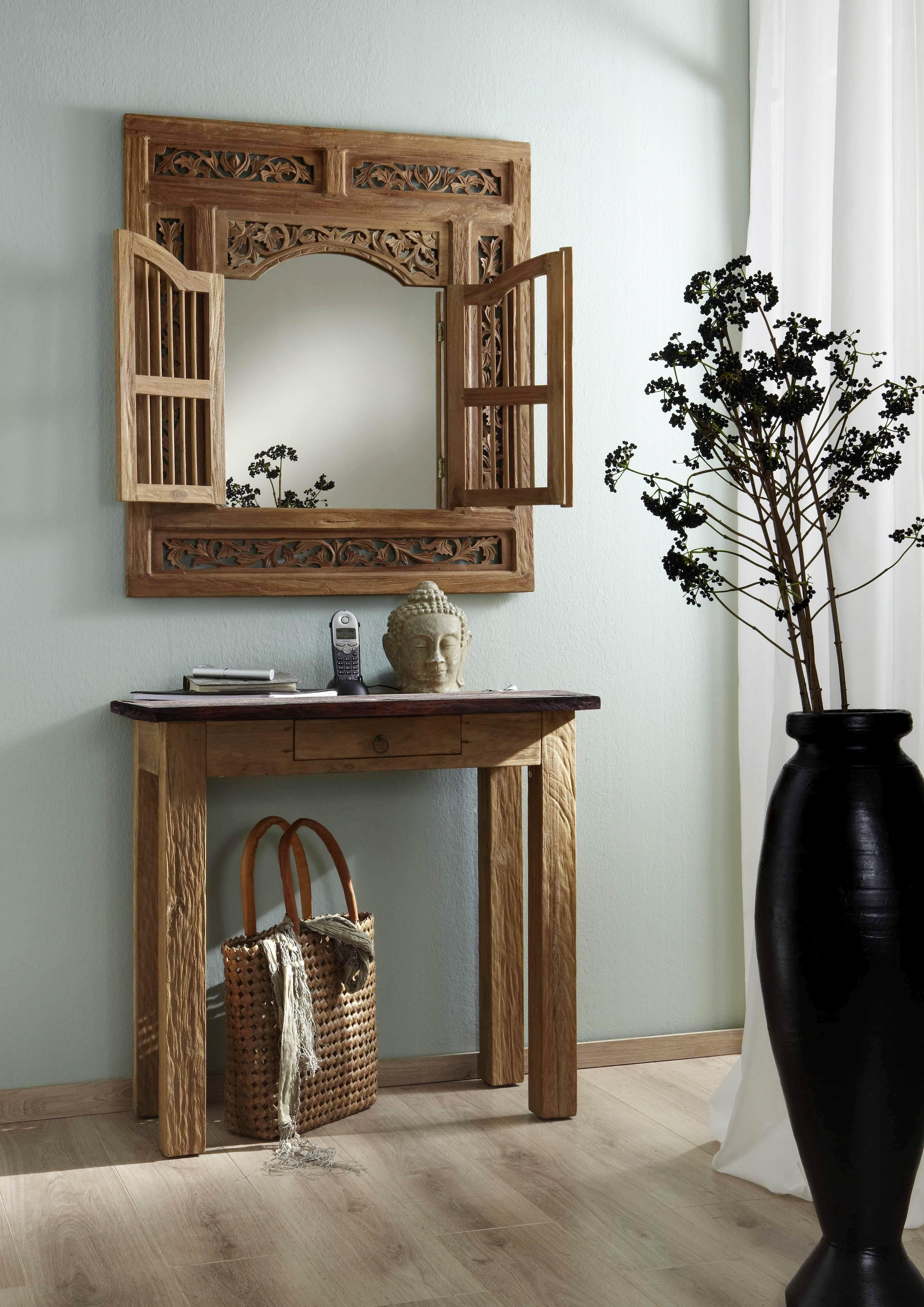 SIT Telefontisch »Seadrift«, recyceltes Teak-Altholz, Shabby Chic, Vintage