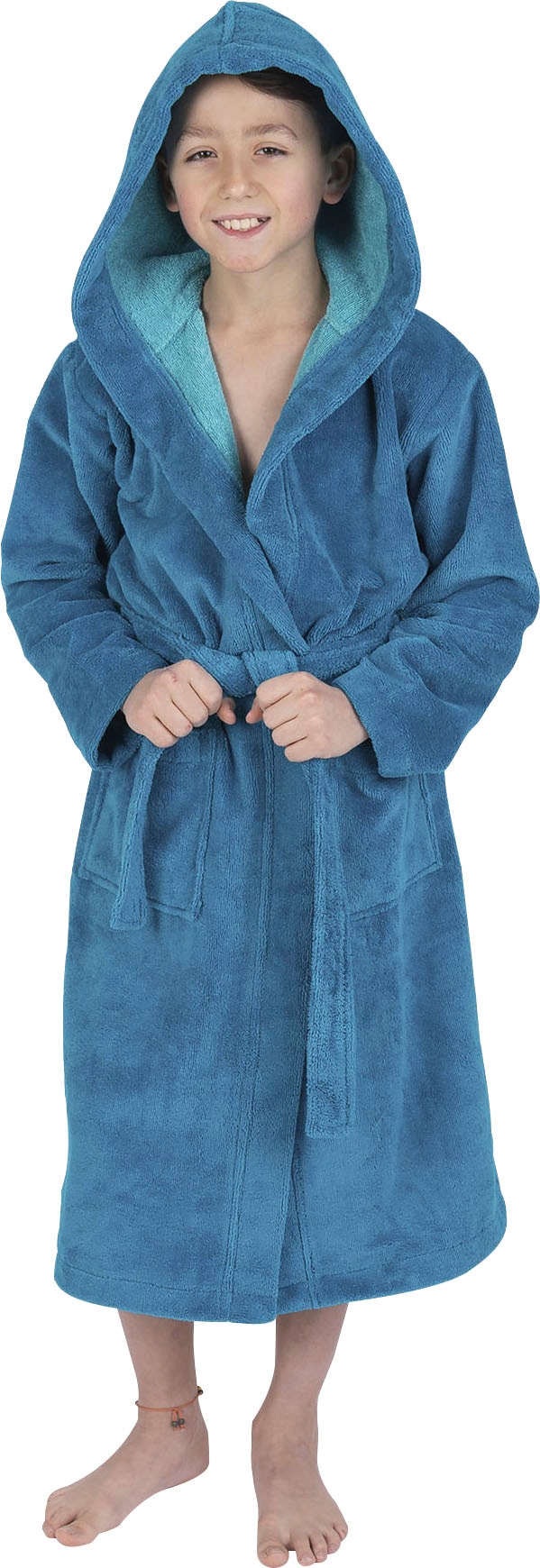 Wewo fashion Kinderbademantel »8521«, (1 St., mit Gürtel), für Mädchen &  Jungen, Soft Touch Qualität bestellen | BAUR