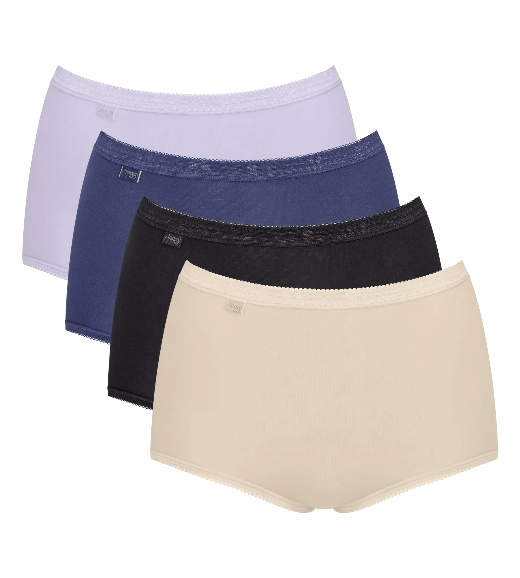 sloggi Maxislip "Basic+ Maxi" 4er Pack, perfekter Sitz, besonders weiche Nähte, Cotton-Mix, Multipack