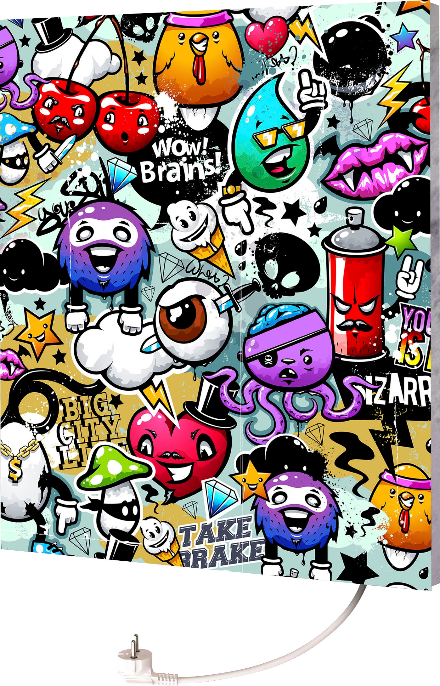 Marmony Infrarotheizung »Motiv Graffiti« Komplett-Set, 