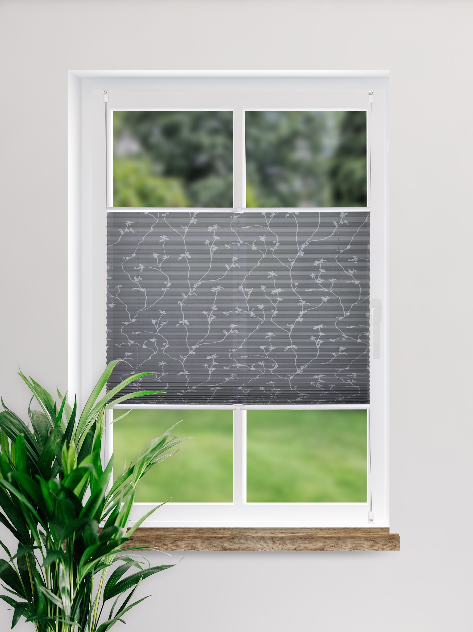 GARESA Plissee "Blume" Lichtschutz ohne Bohren verspannt einfache Montage, günstig online kaufen