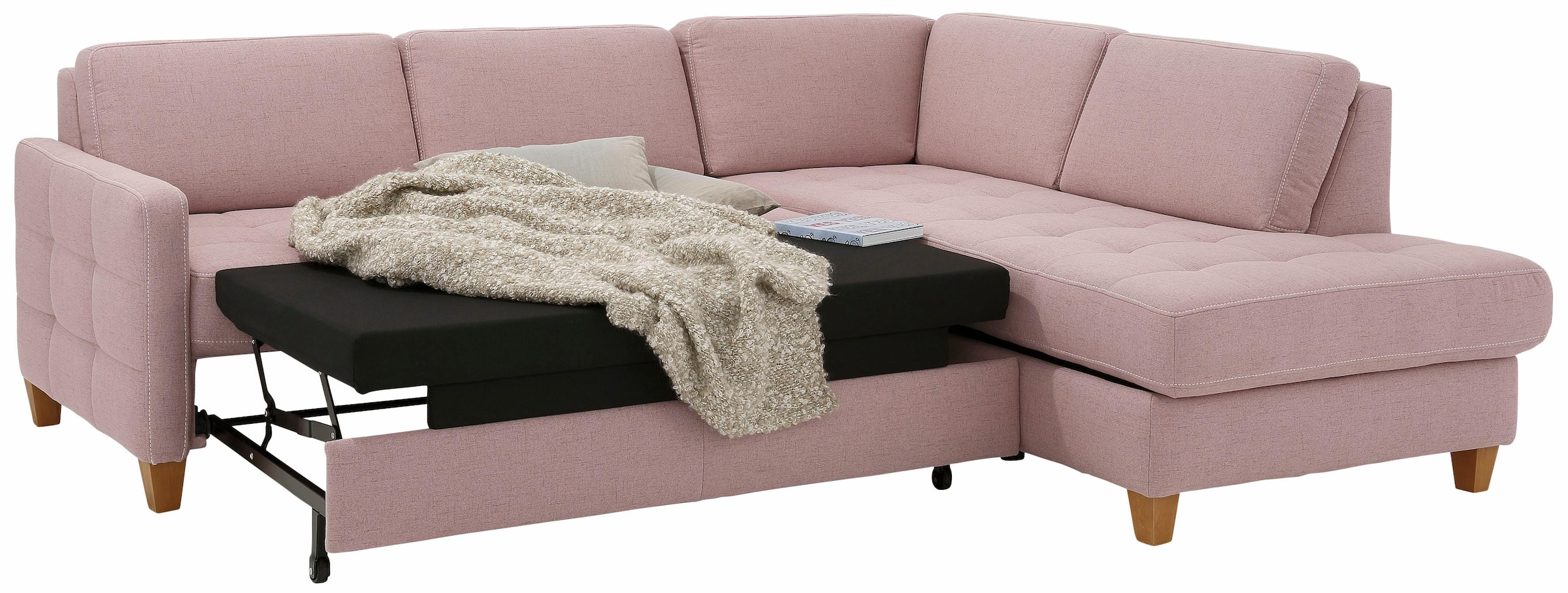 Home affaire Ecksofa »Earl L-Form«, wahlweise auch mit Bettfunktion oder Bettfunktion mit Bettkasten