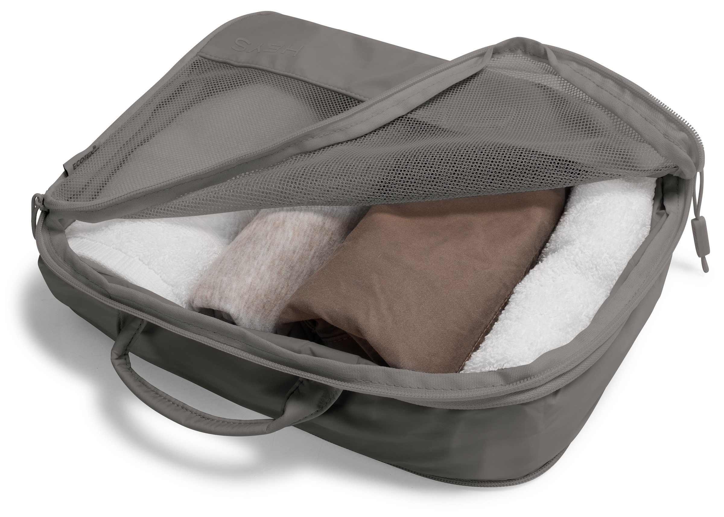 Heys Kofferorganizer »Ecotex Compression Packing Cube«, (Set, 4 tlg.), komprimierbare Packwürfel, Packtaschen, Organizer für Koffer