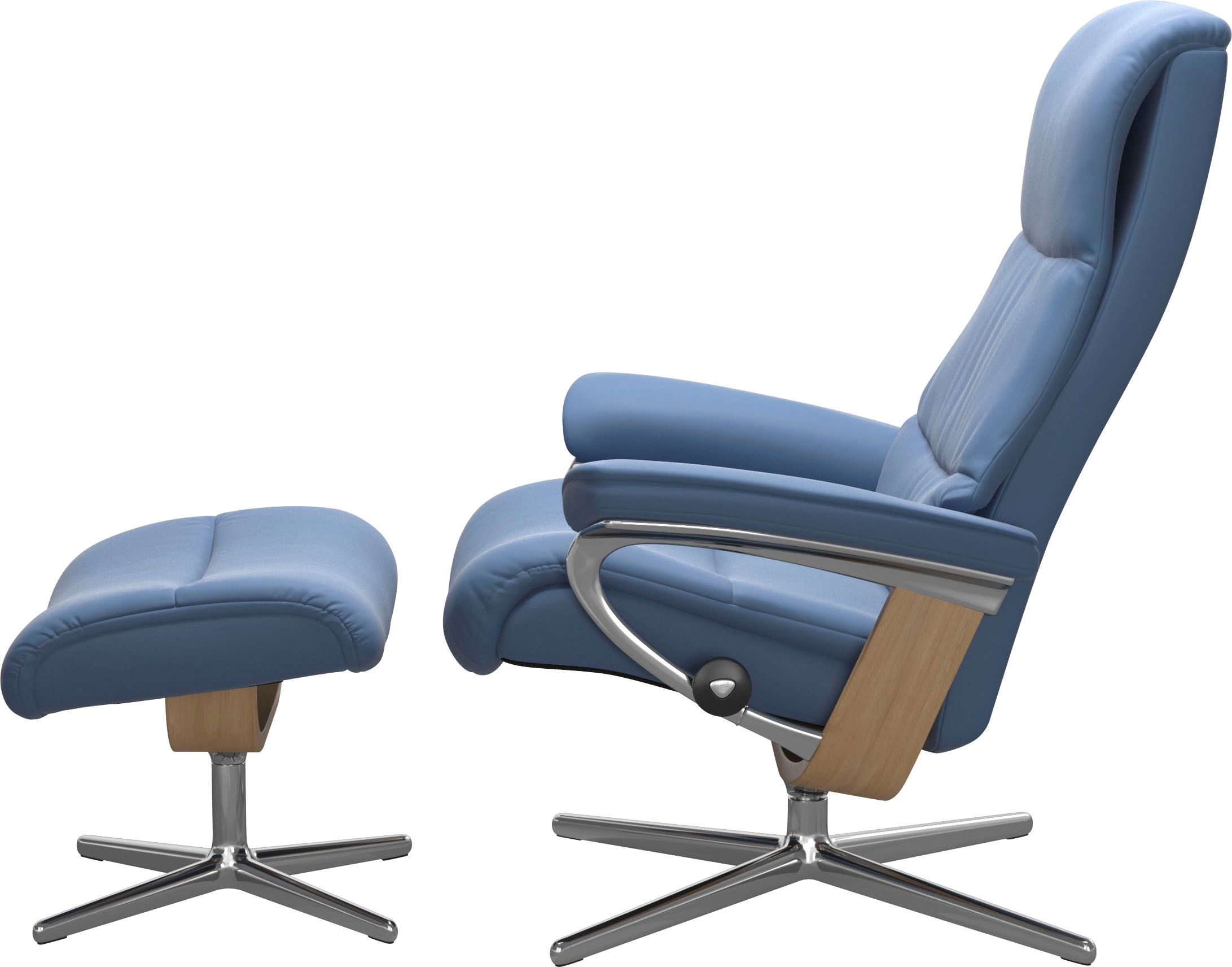 Stressless® Fußhocker »View«, mit Cross Base, Größe S, M & L, Holzakzent Eiche