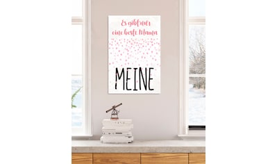 Metallbild »Beste Mama«, Schriftzüge, (1 St.)