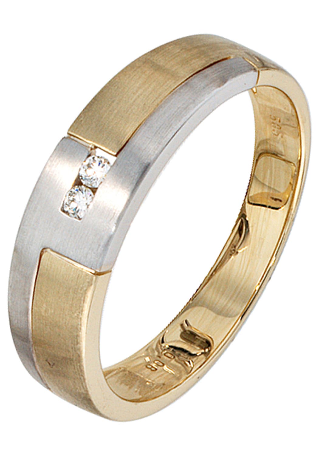 JOBO kaufen Weißgold mit Diamantring, 585 | Gelbgold 2 BAUR online Diamanten