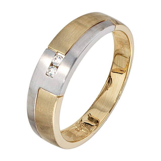 JOBO Diamantring, 585 Gelbgold Weißgold mit 2 Diamanten online kaufen | BAUR