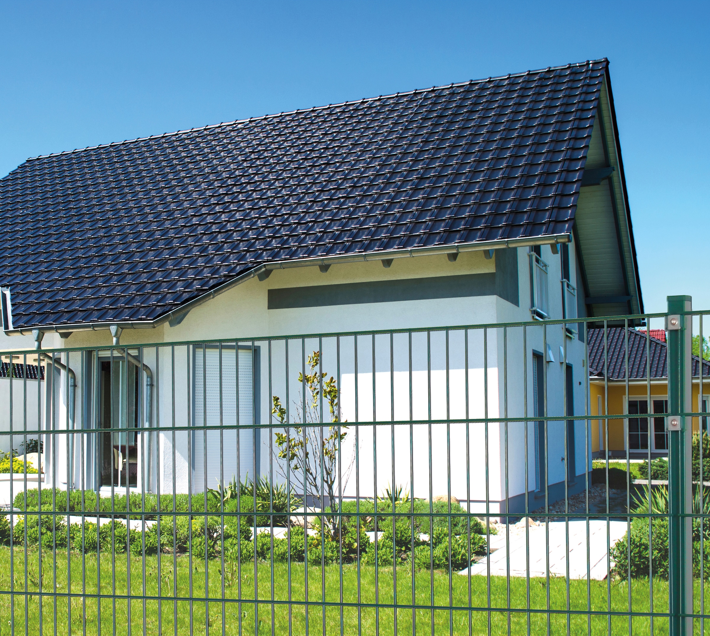 Peddy Shield Einstabmattenzaun, 100 cm hoch, 10 Matten für 20 m Zaun, mit 11 Pfosten