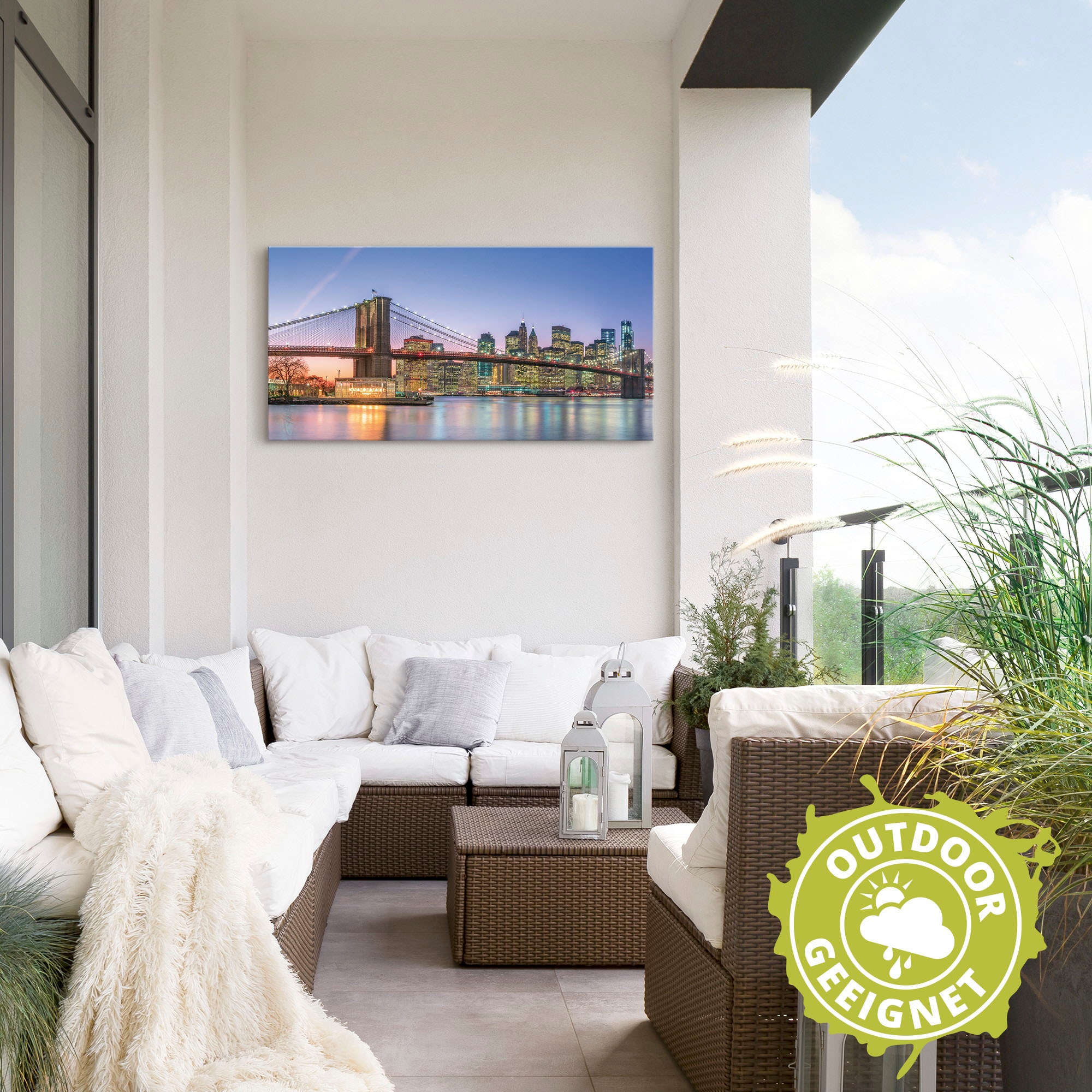 Artland Wandbild »Skyline New York City«, New York, (1 St.), als Alubild, Outdoorbild, Leinwandbild, Poster, Wandaufkleber