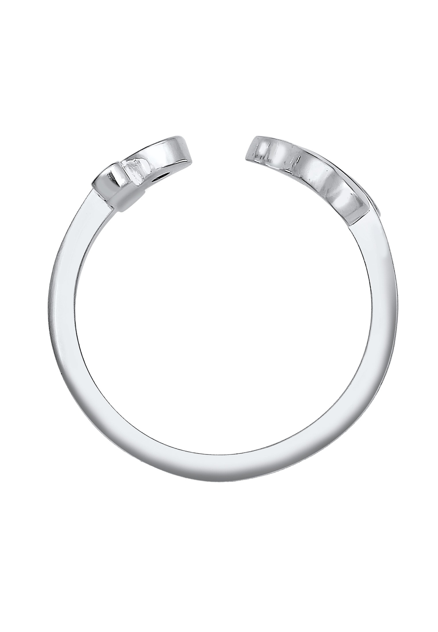 Elli Fingerring »Offen Anker Maritim Meer Verstellbar 925er Silber«