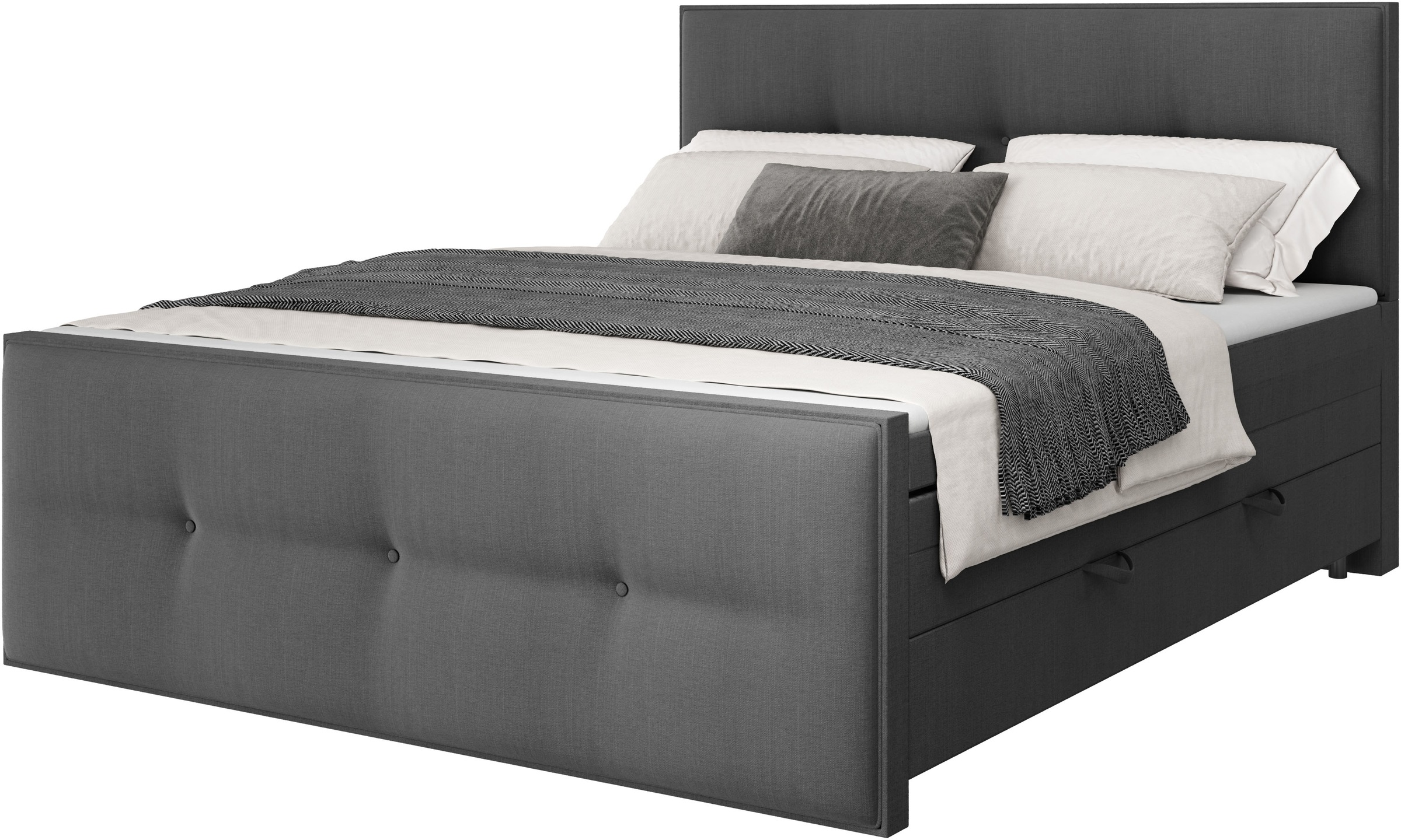 FORTE Boxspringbett "Eve inkl. zwei Bettkästen und Kaltschaum Topper" und e günstig online kaufen