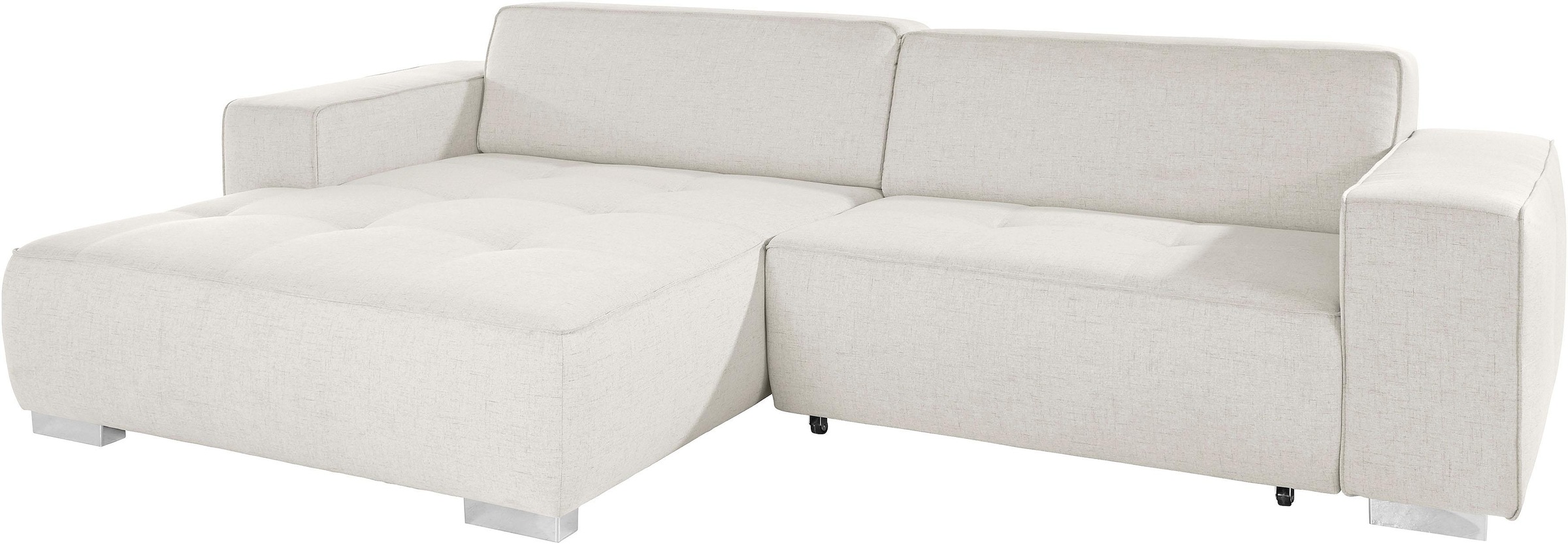 INOSIGN Ecksofa »Sapporo L-Form«, wahlweise Bettfunktion oder Sitztiefenverstellung, Federkern