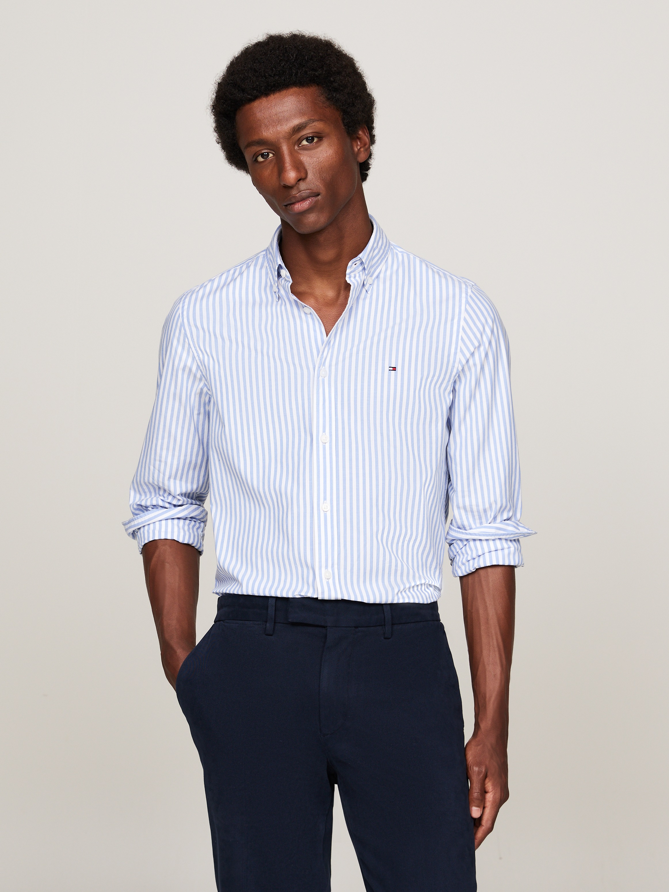 Tommy Hilfiger Businesshemd "CLASSIC POPLIN STRIPE SF SHIRT" günstig online kaufen