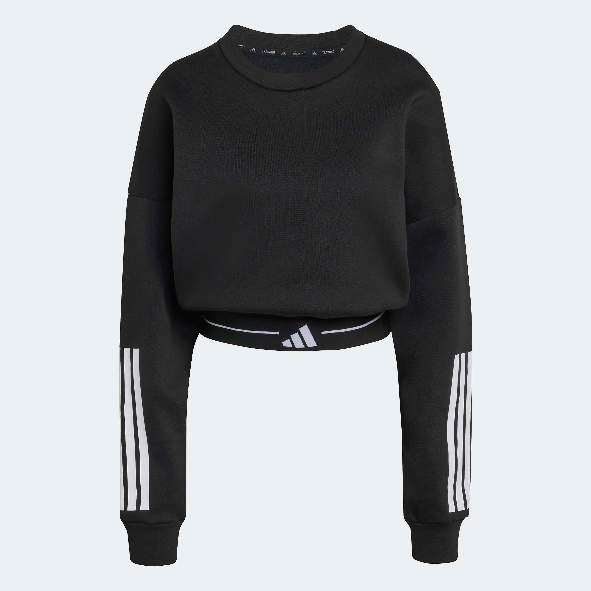 adidas Performance Sweatshirt »HYPERGLAM MIT 3-STREIFEN UND RUNDHALSAUSSCHNITT«
