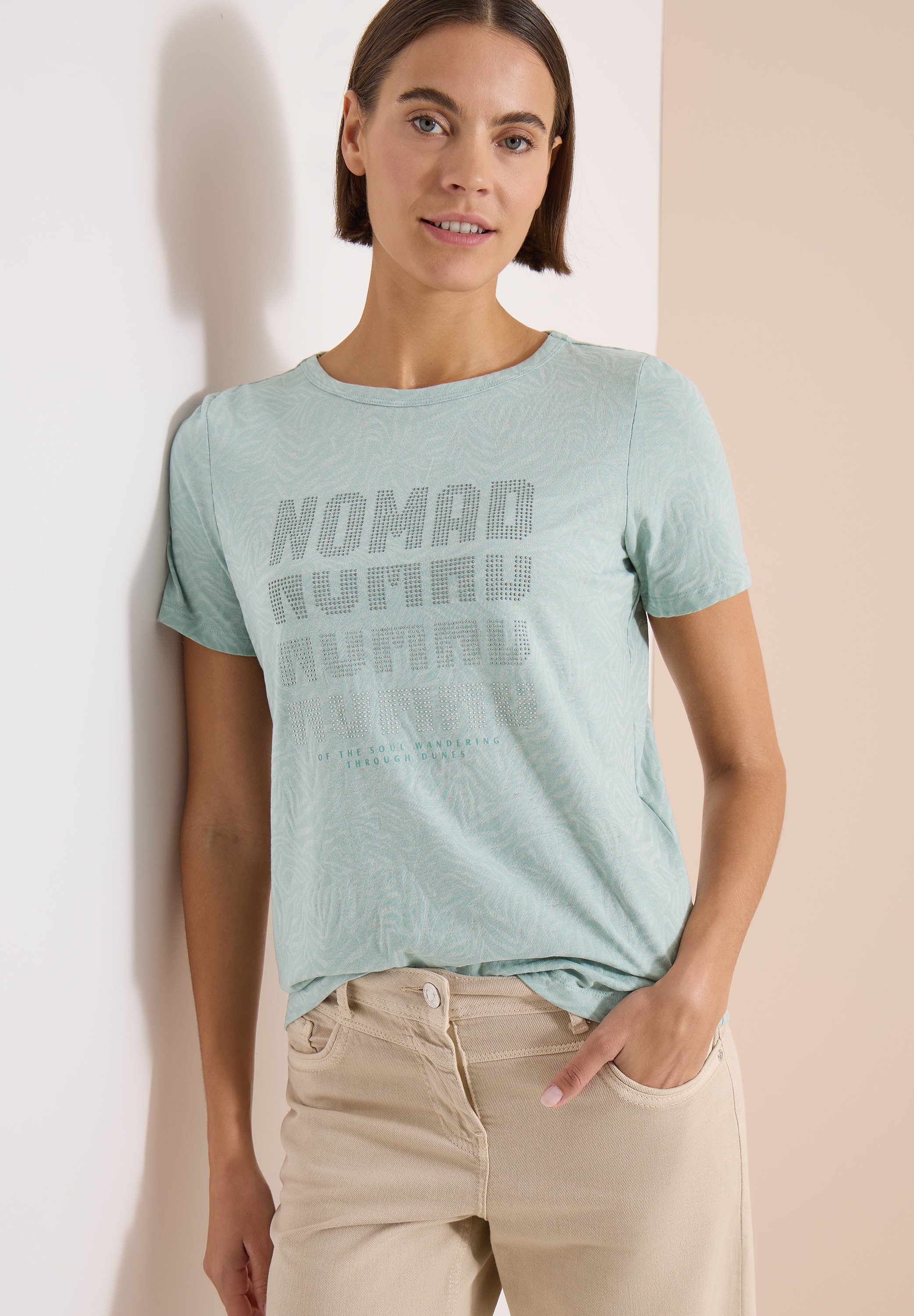 Cecil Rundhalsshirt mit Zebramuster