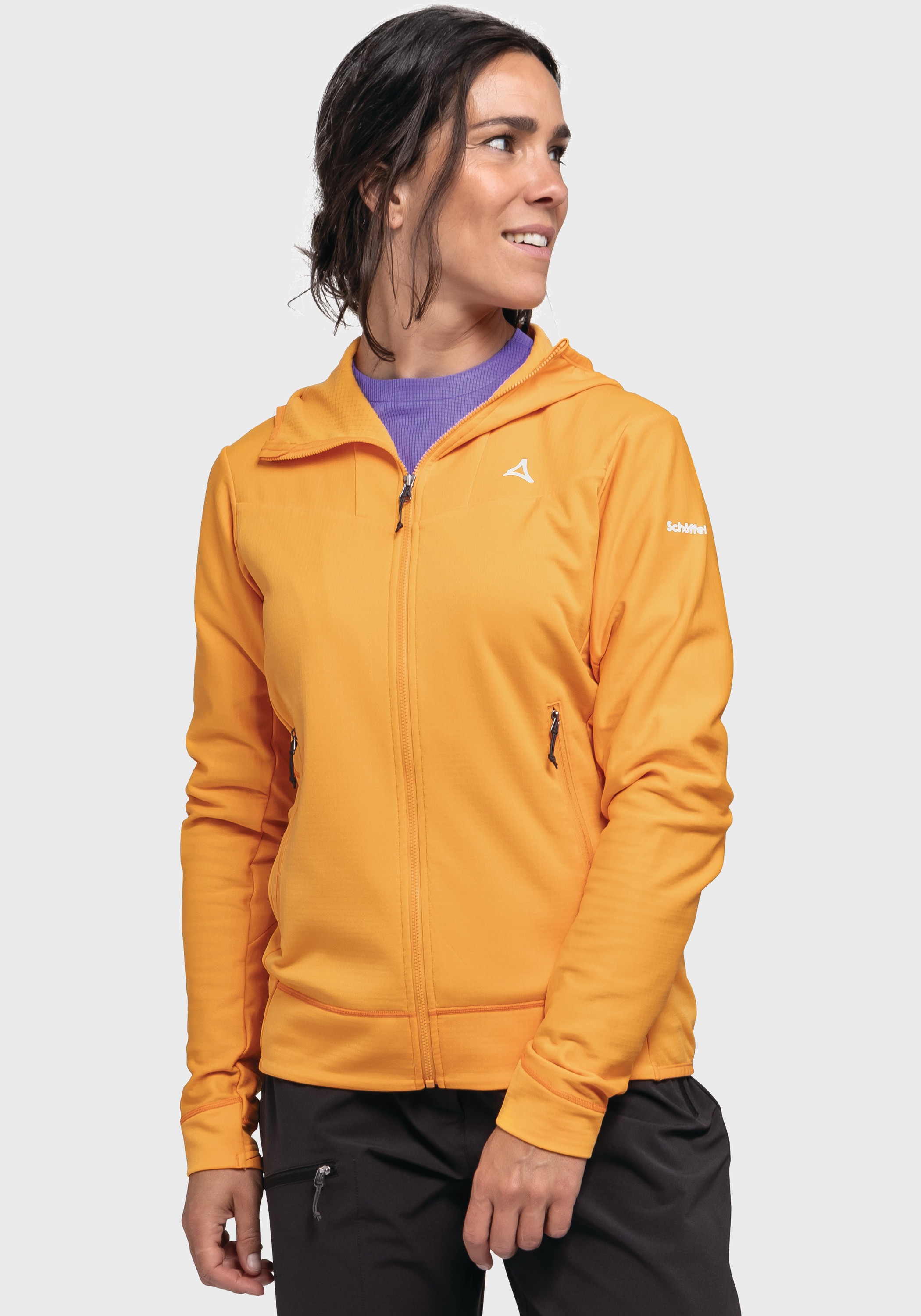 Thumbnail - Schöffel Fleecejacke "Mountain Fleece Hoody Style Blaueis WMS" mit Kapuze