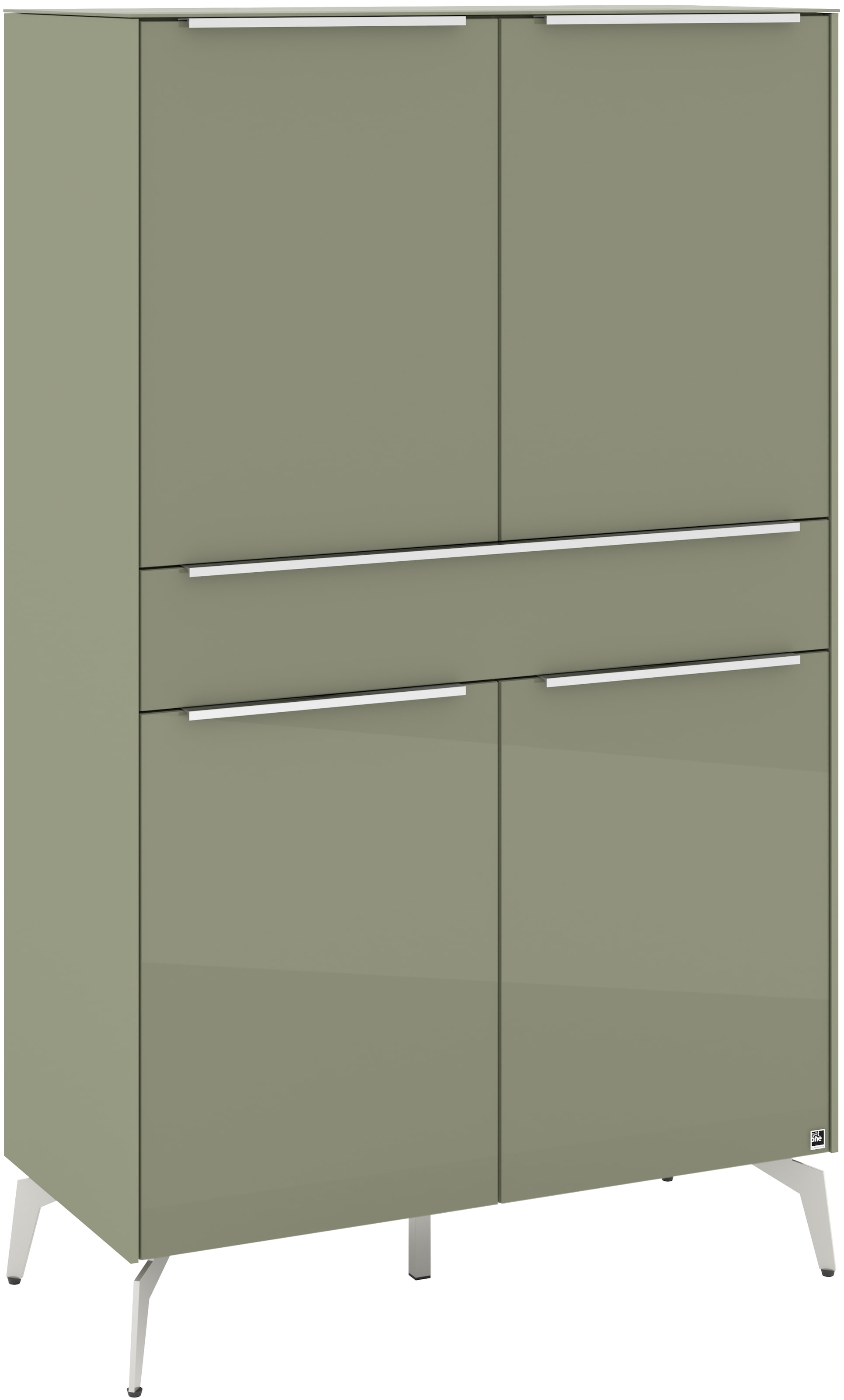 set one by Musterring Highboard »Reno« 1 Stk. tlg. Mit Winkelfuß in diversen Farben, 155 cm Höhe & Farbauswahl