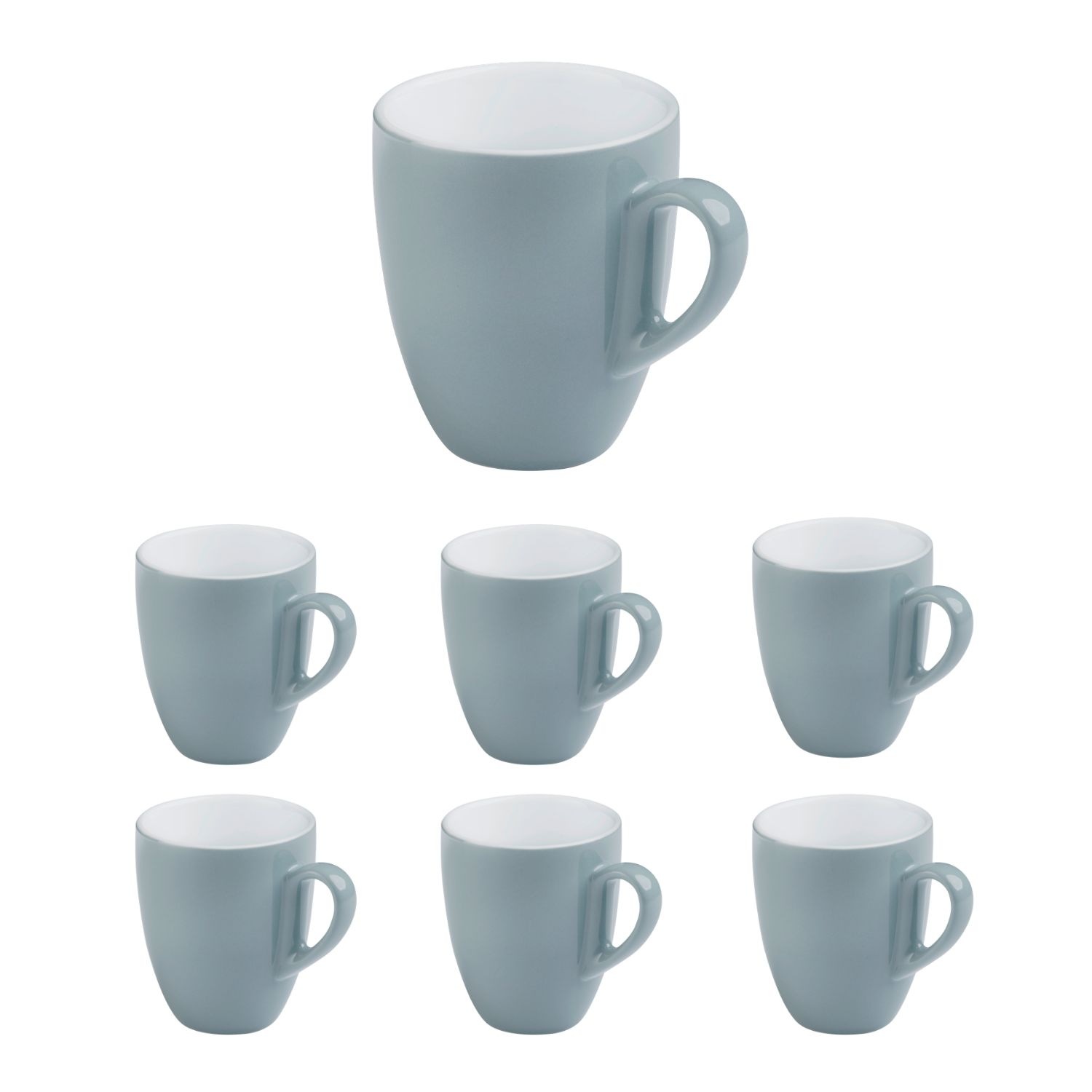 APS Tasse "SNUG", Ø 8,5cm x 10cm, 6, grau, Trinkgefäße, Ø 8,5 cm, H: 10 cm, 330 ml, Porzellan, Griff: 3 cm