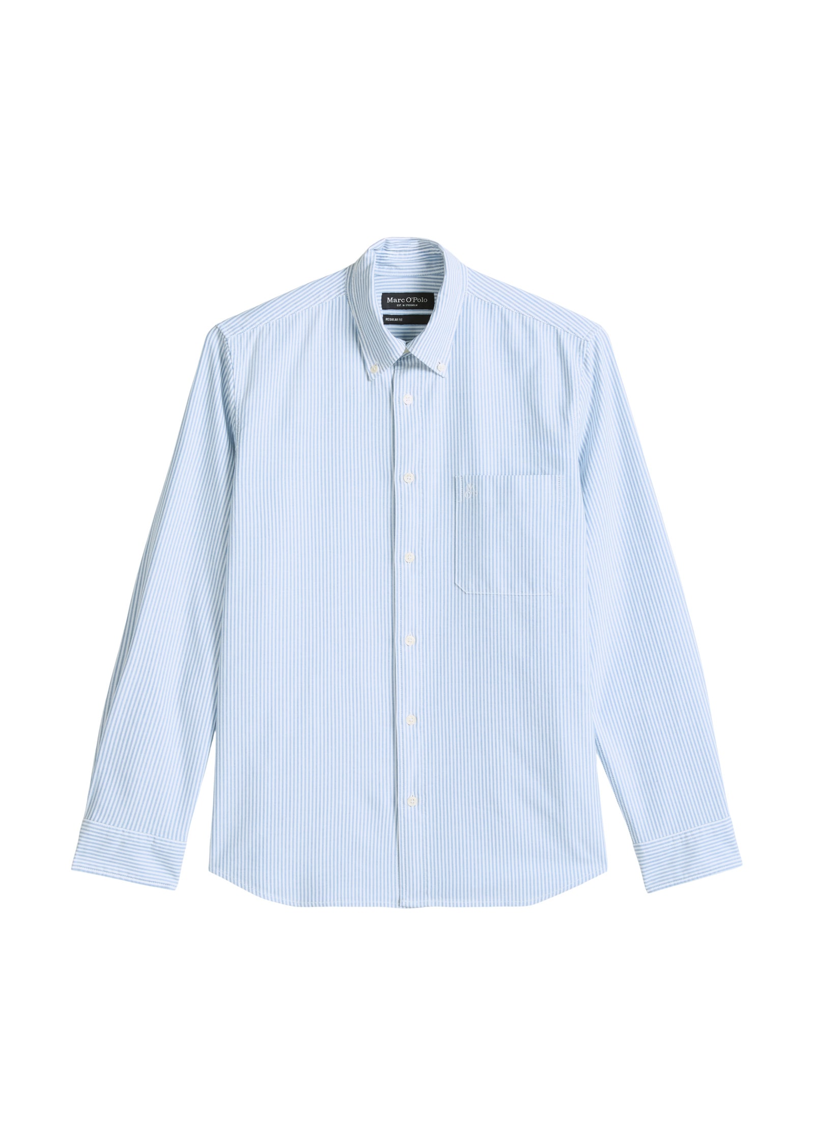 Marc O'Polo Langarmhemd »aus gestreifter Bio-Baumwolle«