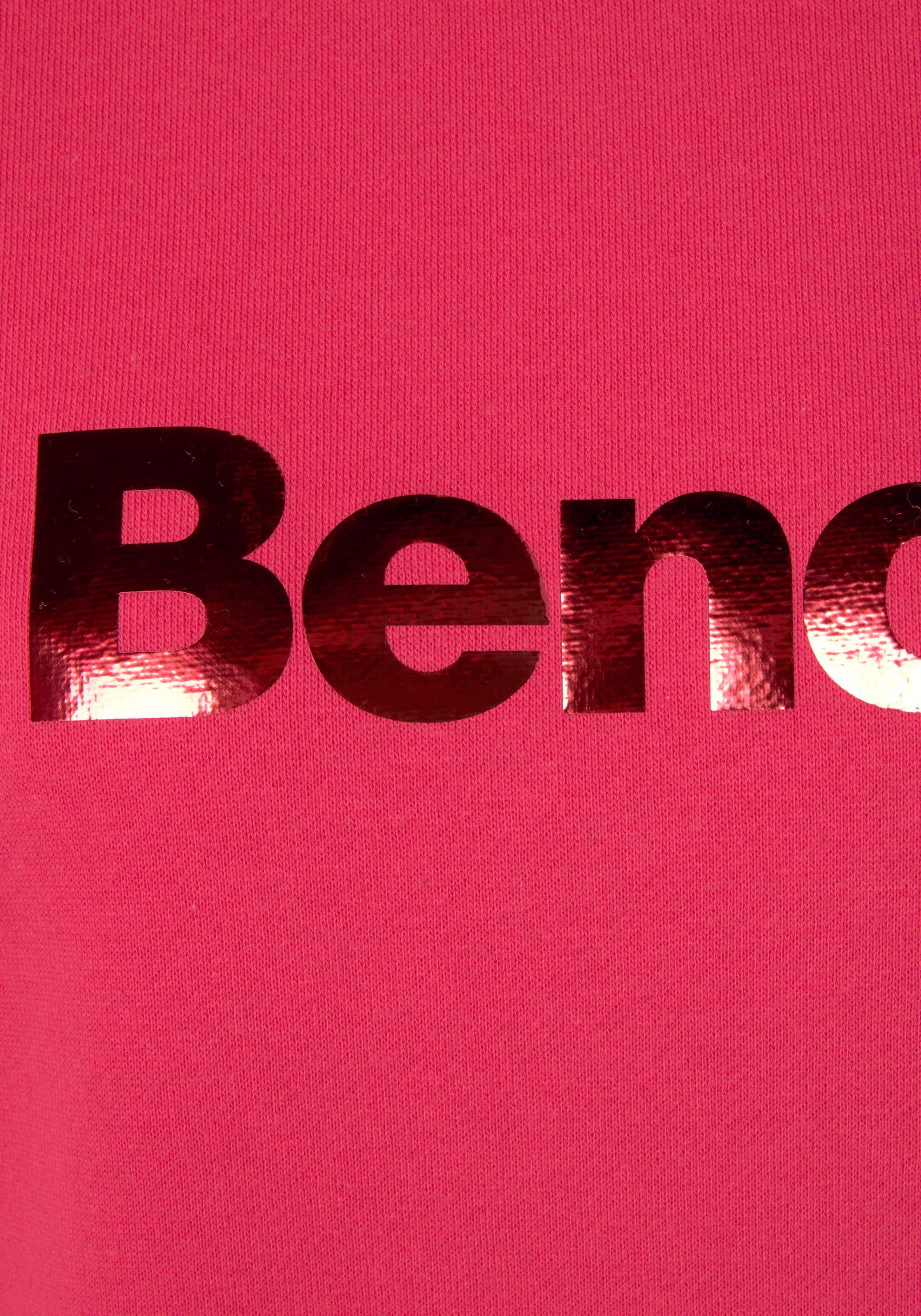 Bench. Loungewear Sweatshirt, mit glänzendem Logodruck, Loungewear