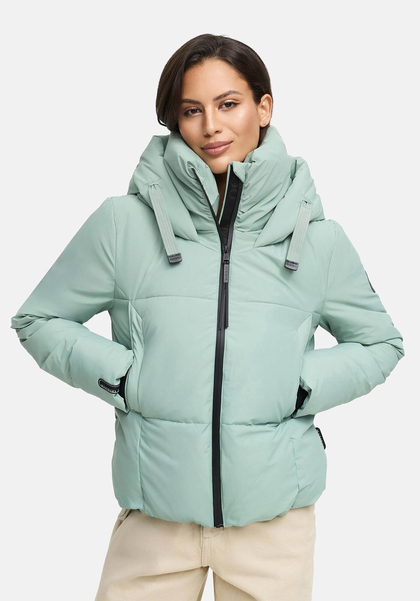 Marikoo Winterjacke "Ninikaa" kurze Winterjacke mit extra hohem Windschutzk günstig online kaufen