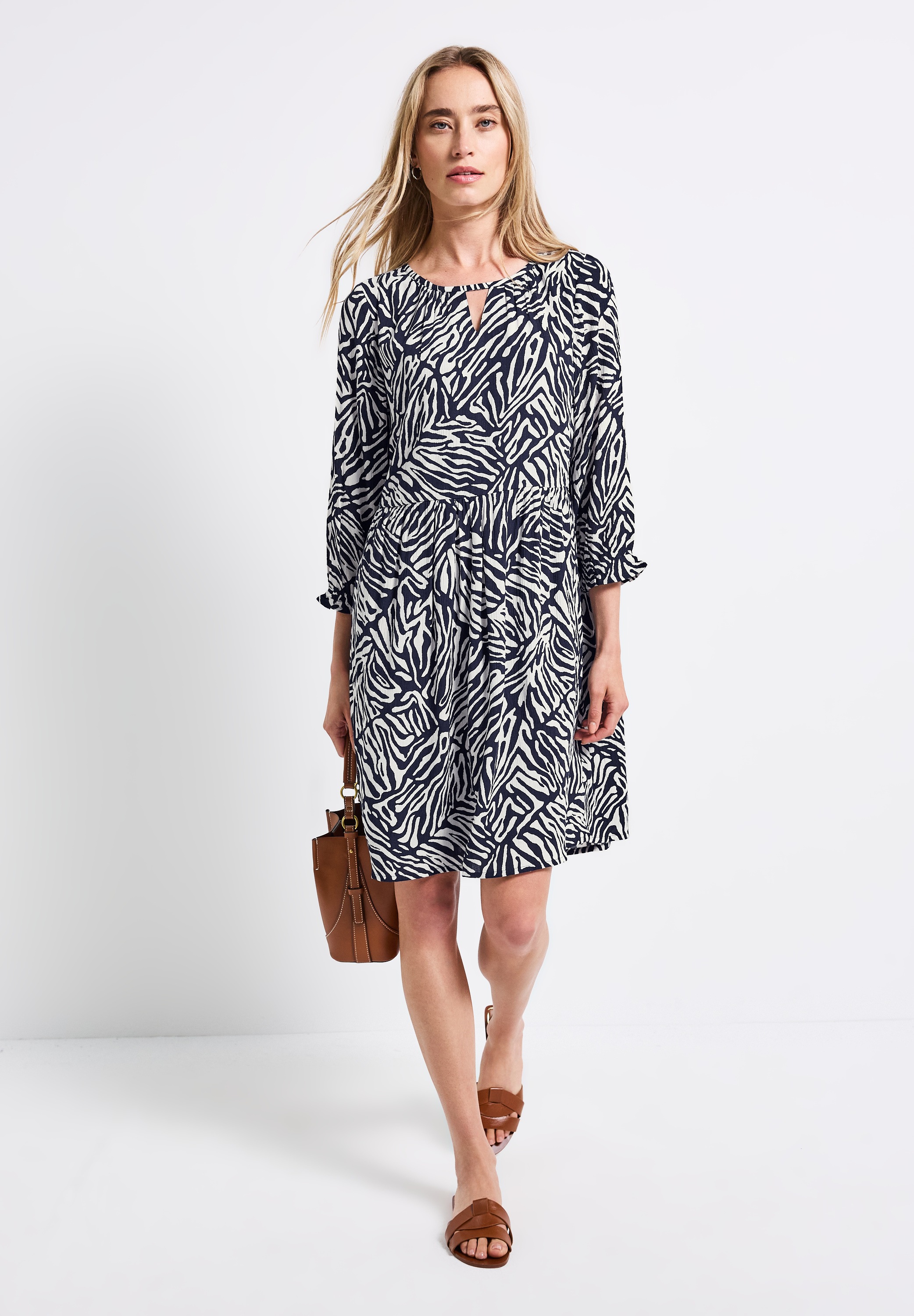 STREET ONE Tunikakleid Ohne Taschen mit allover Print