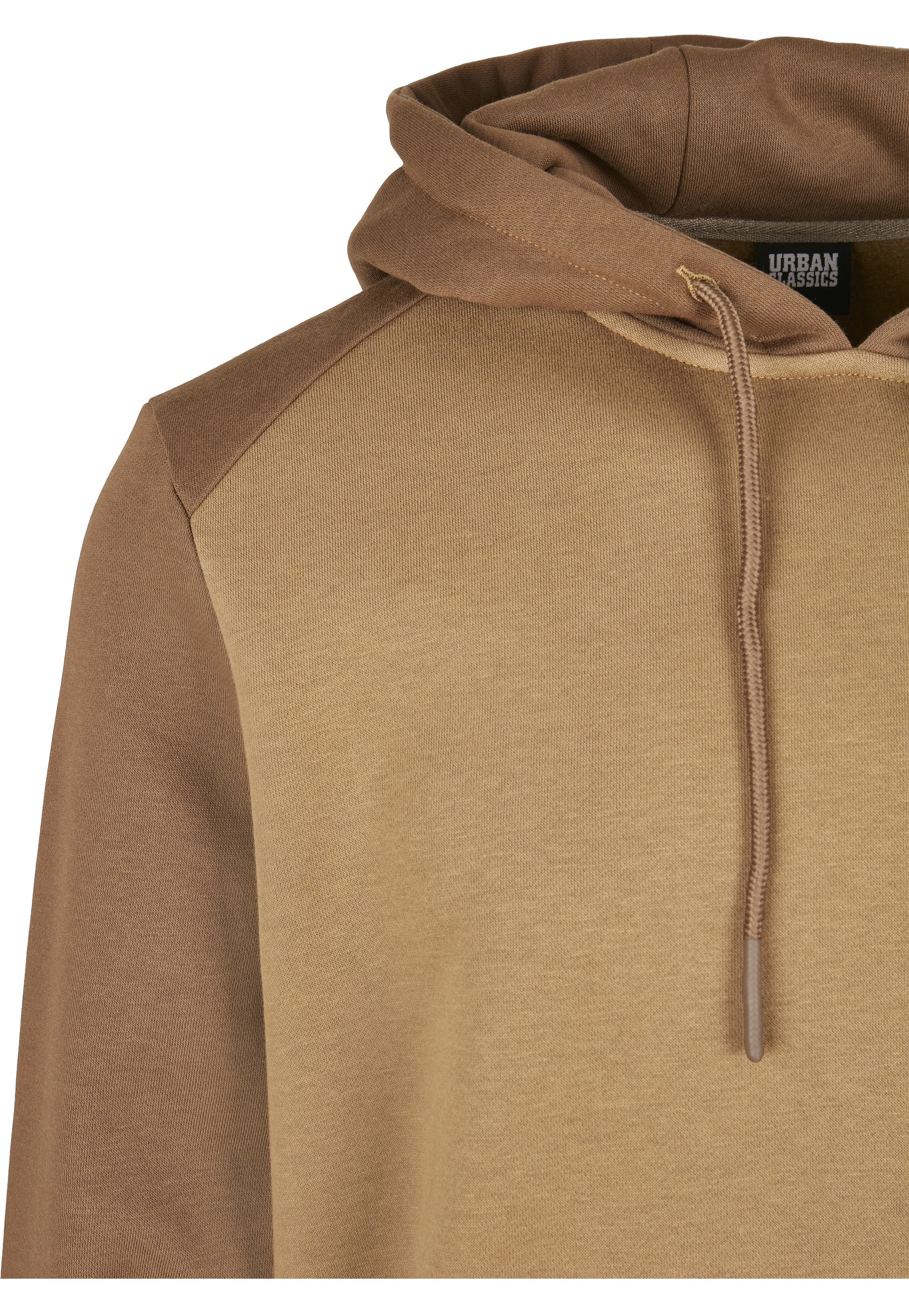Urban Classics Sweat à Capuche 2-tone Fake Raglan Brown / Sand M Homme 3