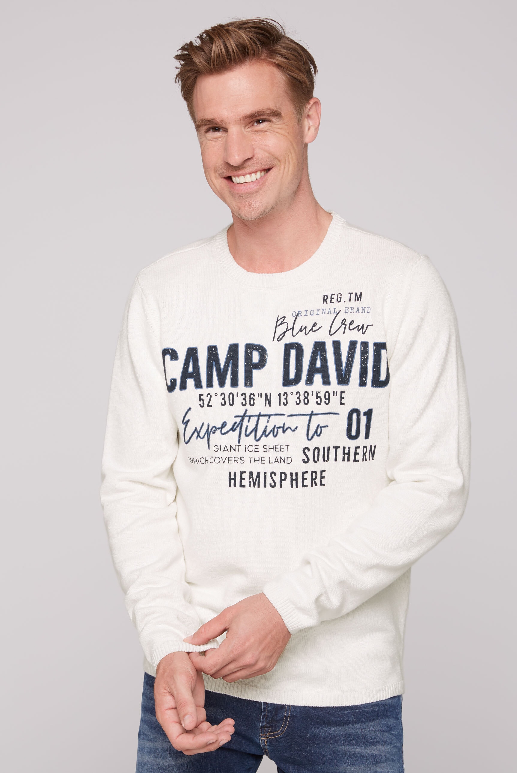 CAMP DAVID Rundhalspullover, aus Baumwolle günstig online kaufen