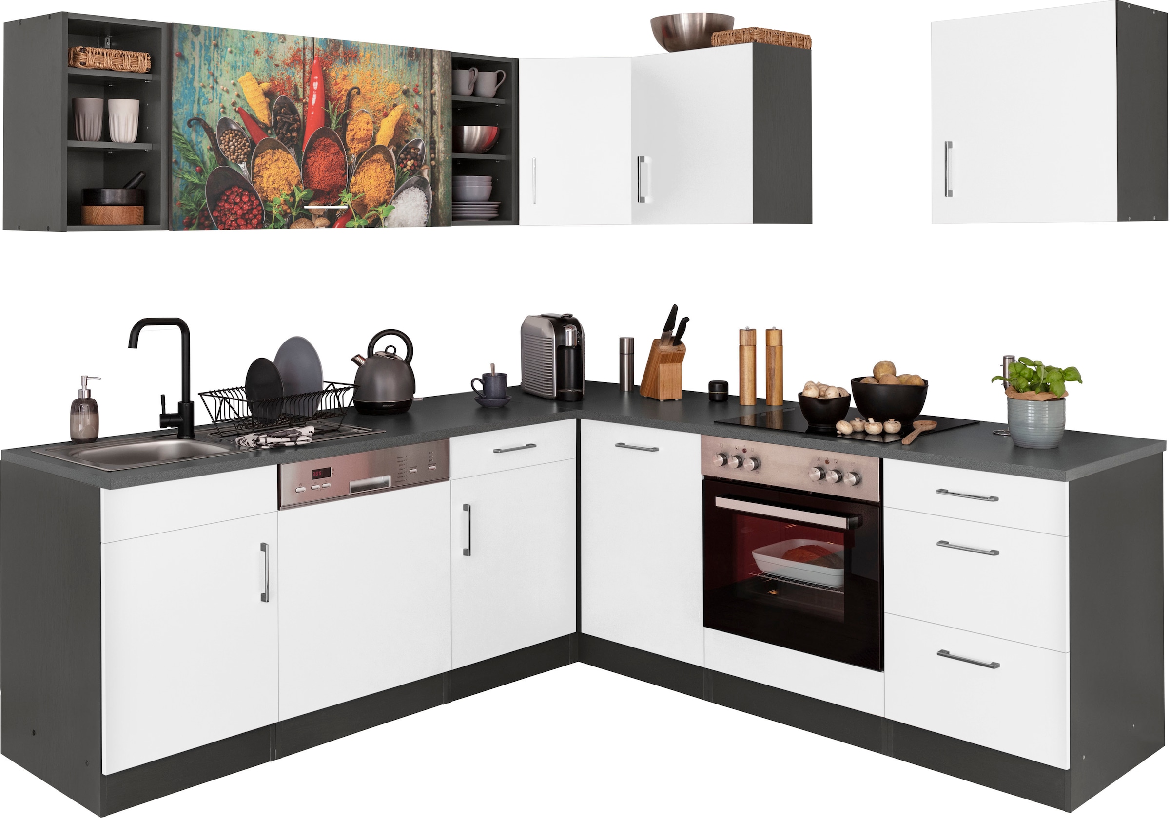 KOCHSTATION Küchenzeile "KS-Paris – Küchen mit einzigartigen Fotomotiven au günstig online kaufen