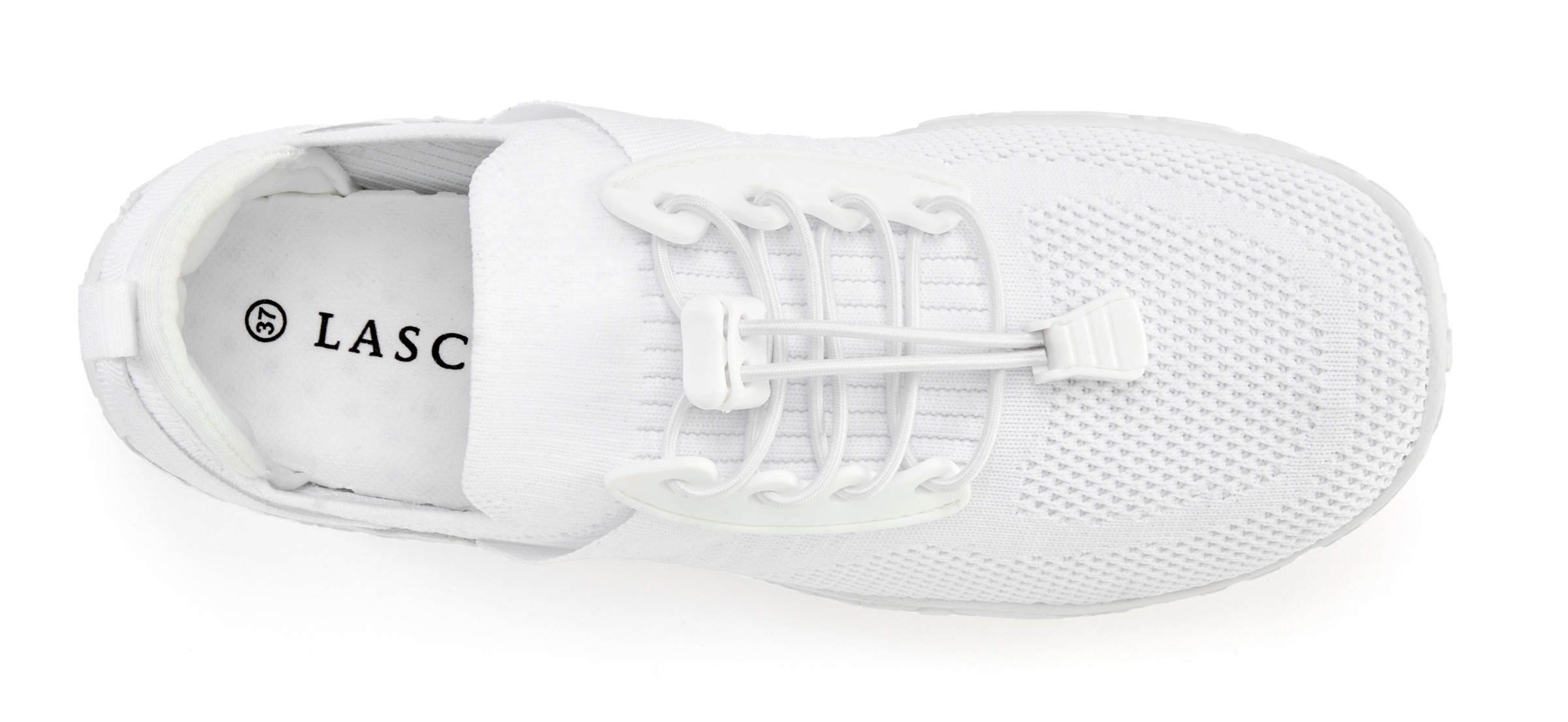 Sneaker LASCANA "Slip-On-Sneaker", Damen, Gr. 35, weiß, Obermaterial: 50% Lederimitat, 50% Textilmaterial. Decksohle: 100% Textilmaterial. Futter: 100% Textilmaterial. Laufsohle: 100% Synthetik, mehrfarbig, Basic, Schuhe Sneaker, Freizeitschuh, Halbschuh  2