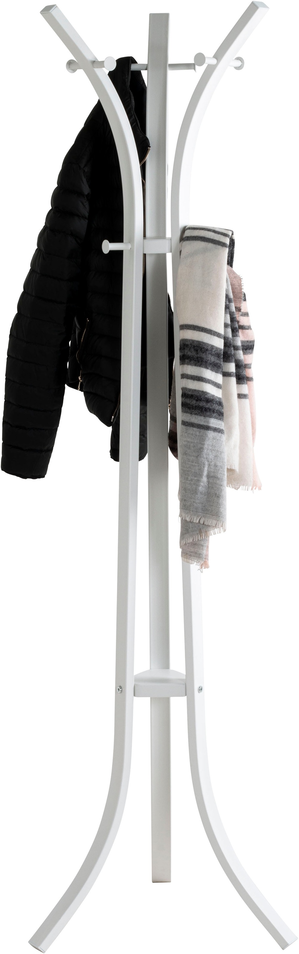 HAKU Garderobenständer »Kleiderständer, Standgarderobe« freiform - aus Metall Weiß - Ø/H 45/177 cm